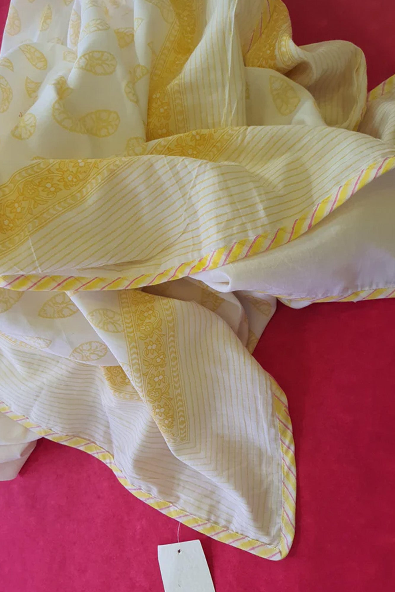 Baby Dohar - Block Buti Yellow