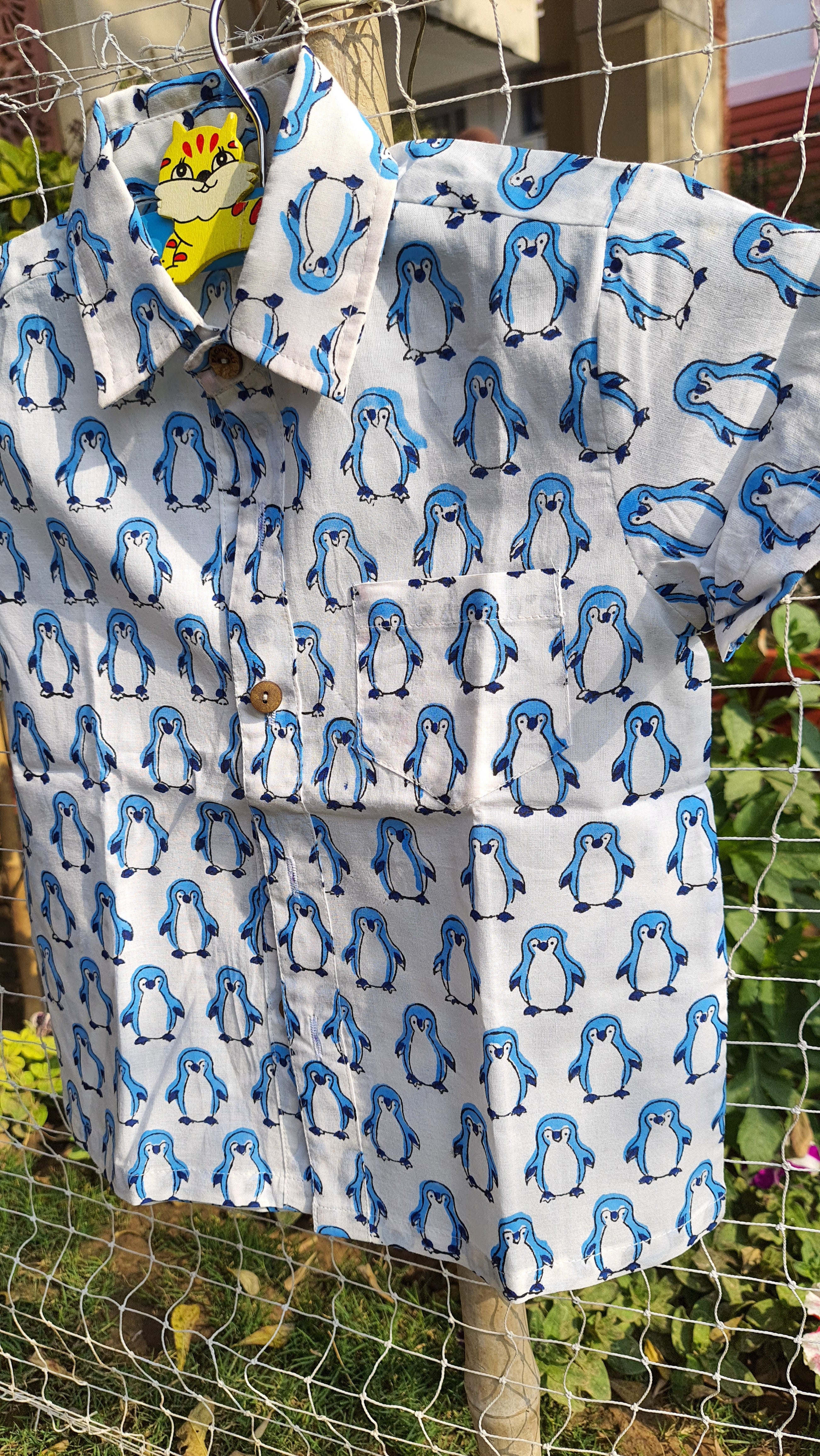 Shirt Boy Penguin Blue