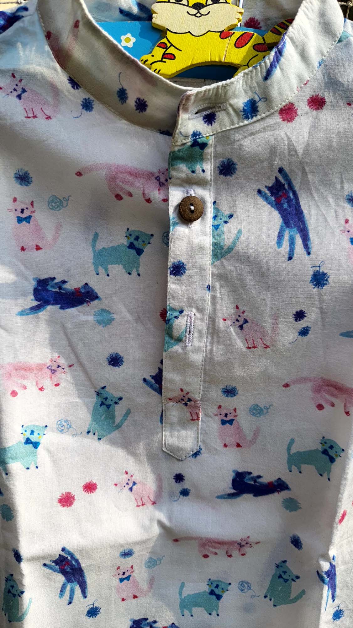 Kurta Boy Blue Cats