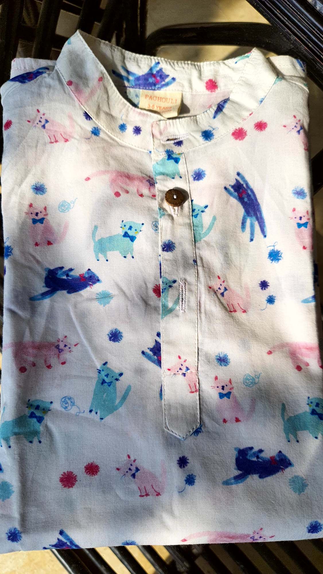 Kurta Boy Blue Cats