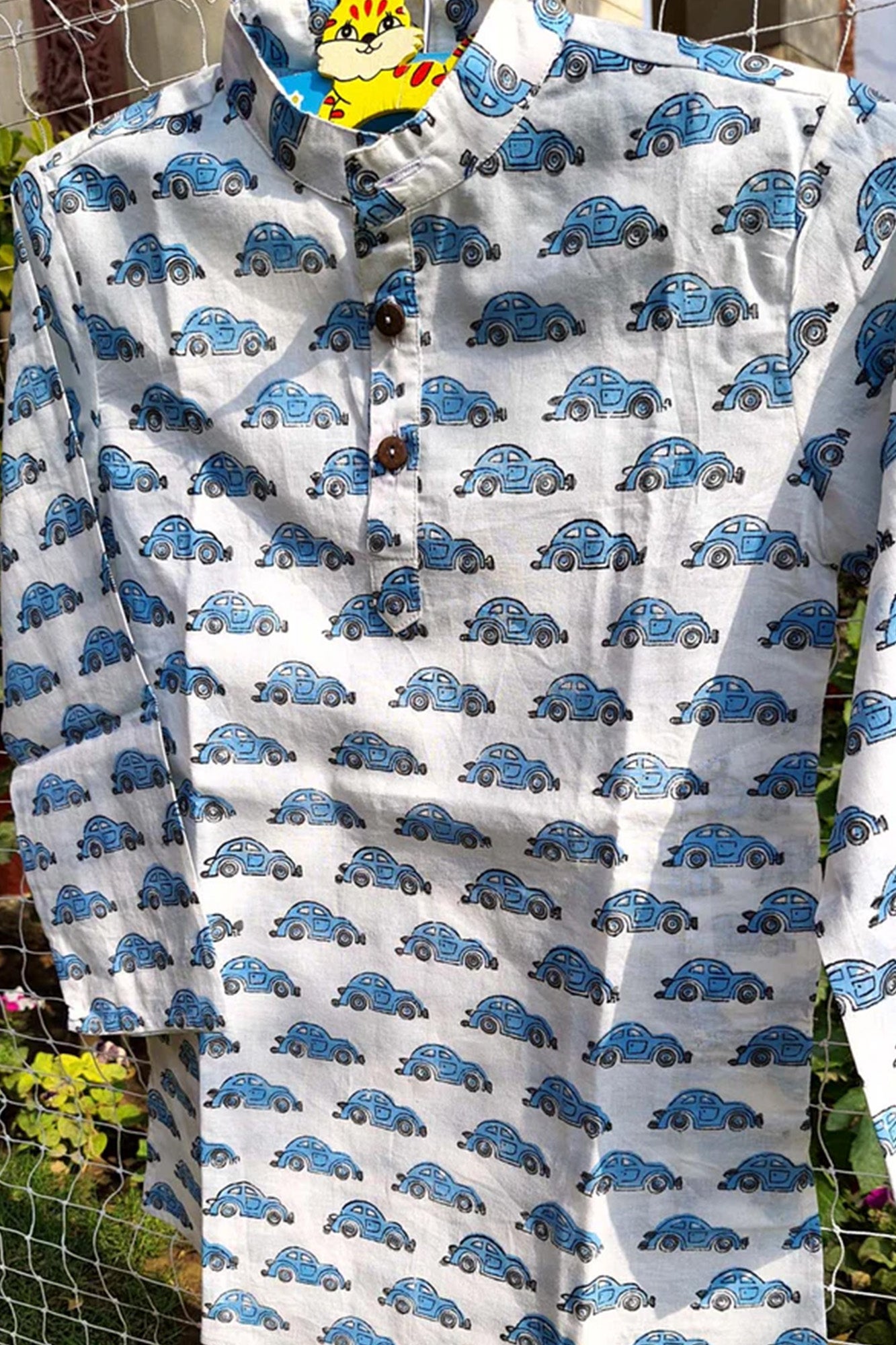 Kurta Boy Cars Blue