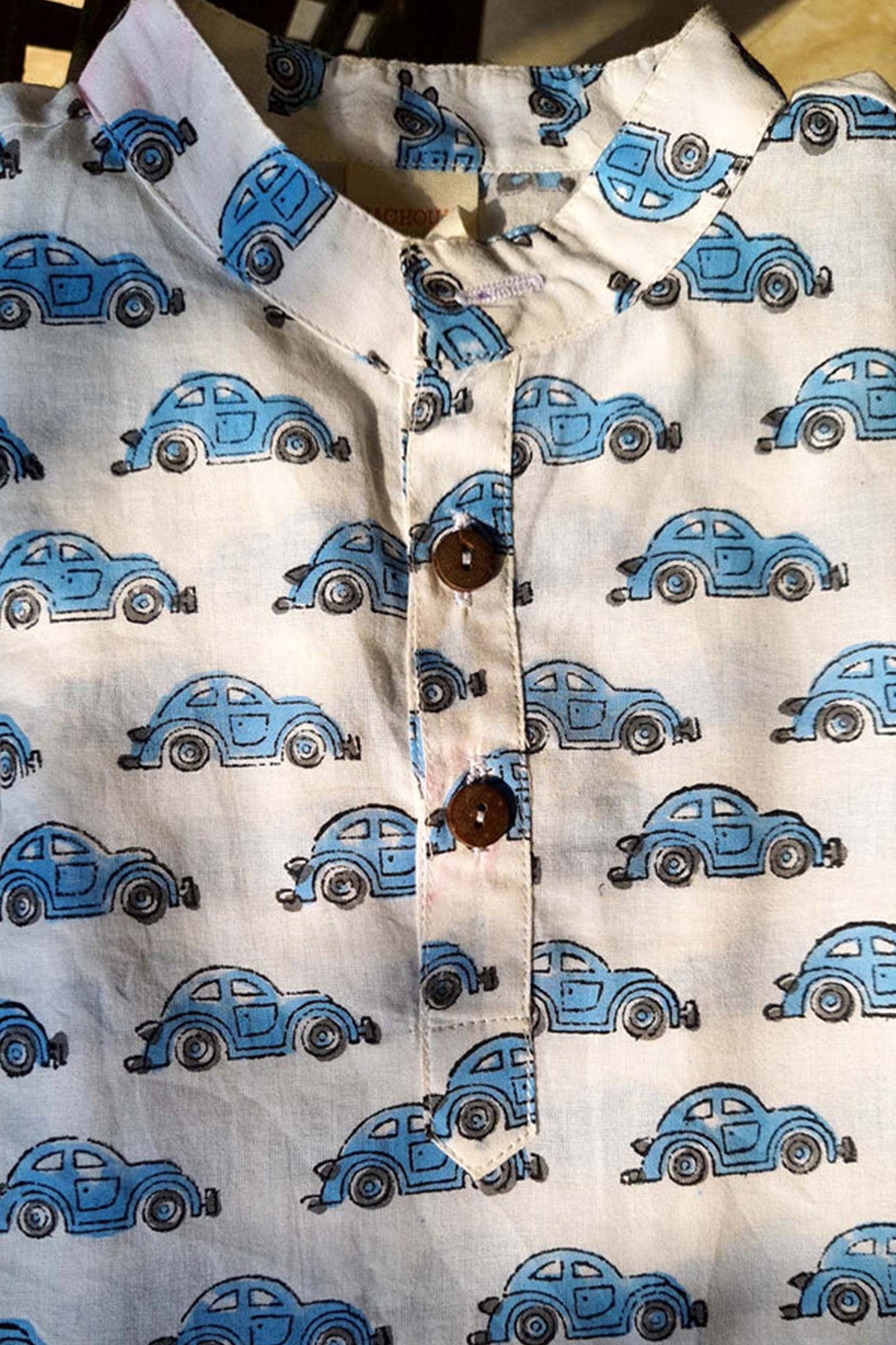 Kurta Boy Cars Blue