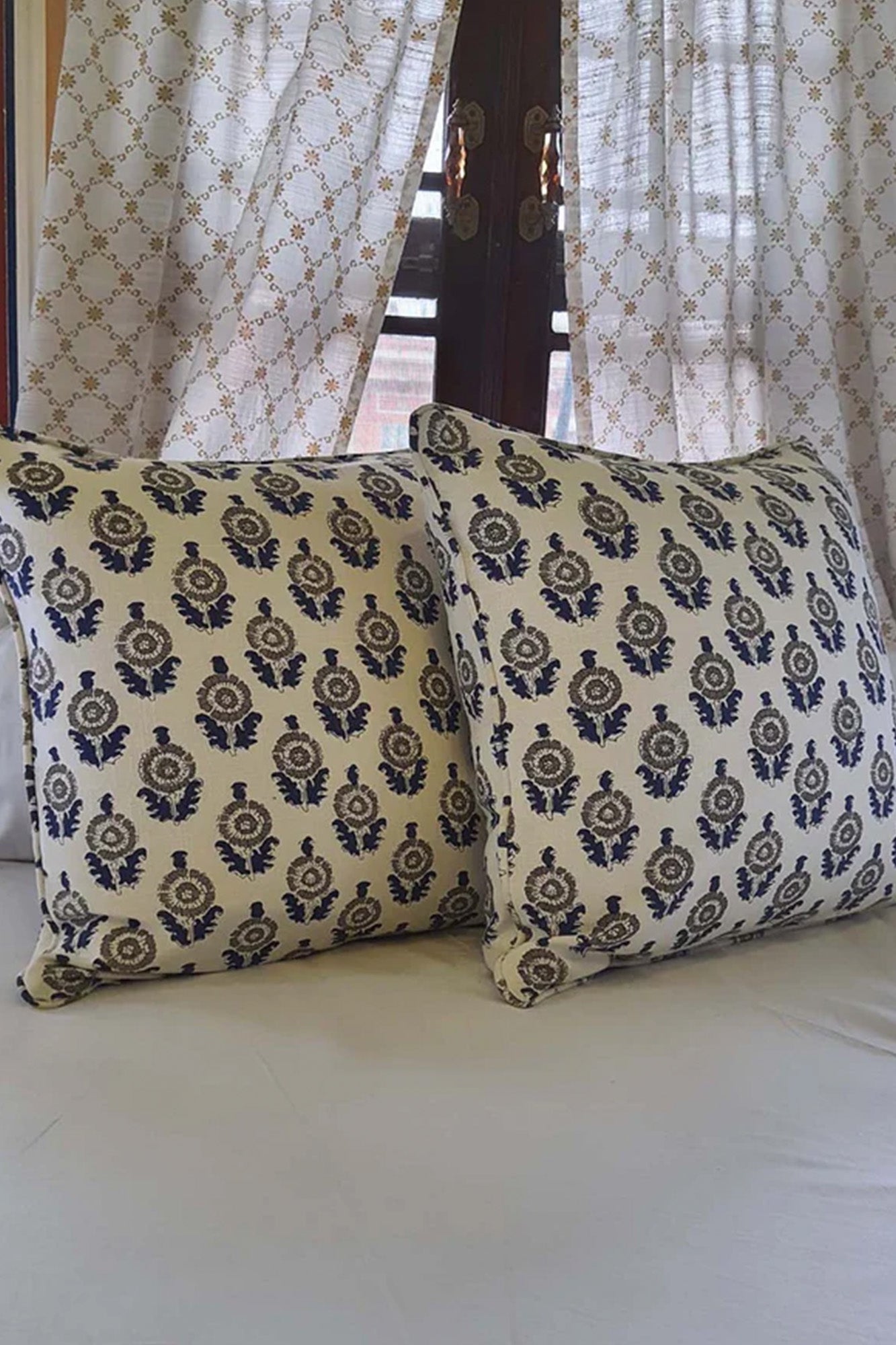 Cushion Cover Blue Booti