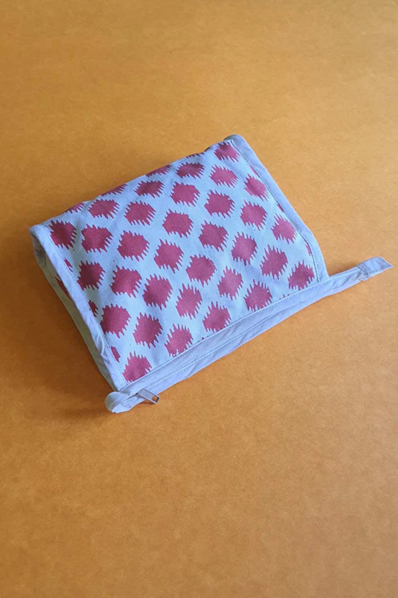 Pouch Canvas Orange Ikkat