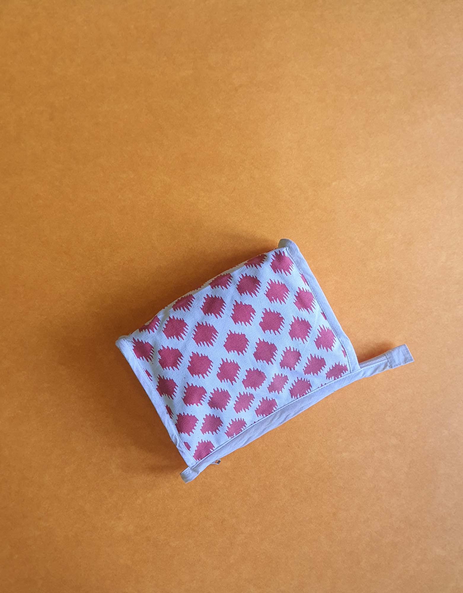 Pouch Canvas Orange Ikkat