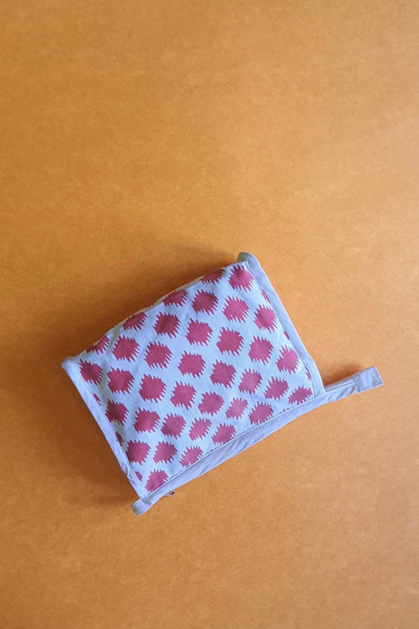 Pouch Canvas Orange Ikkat