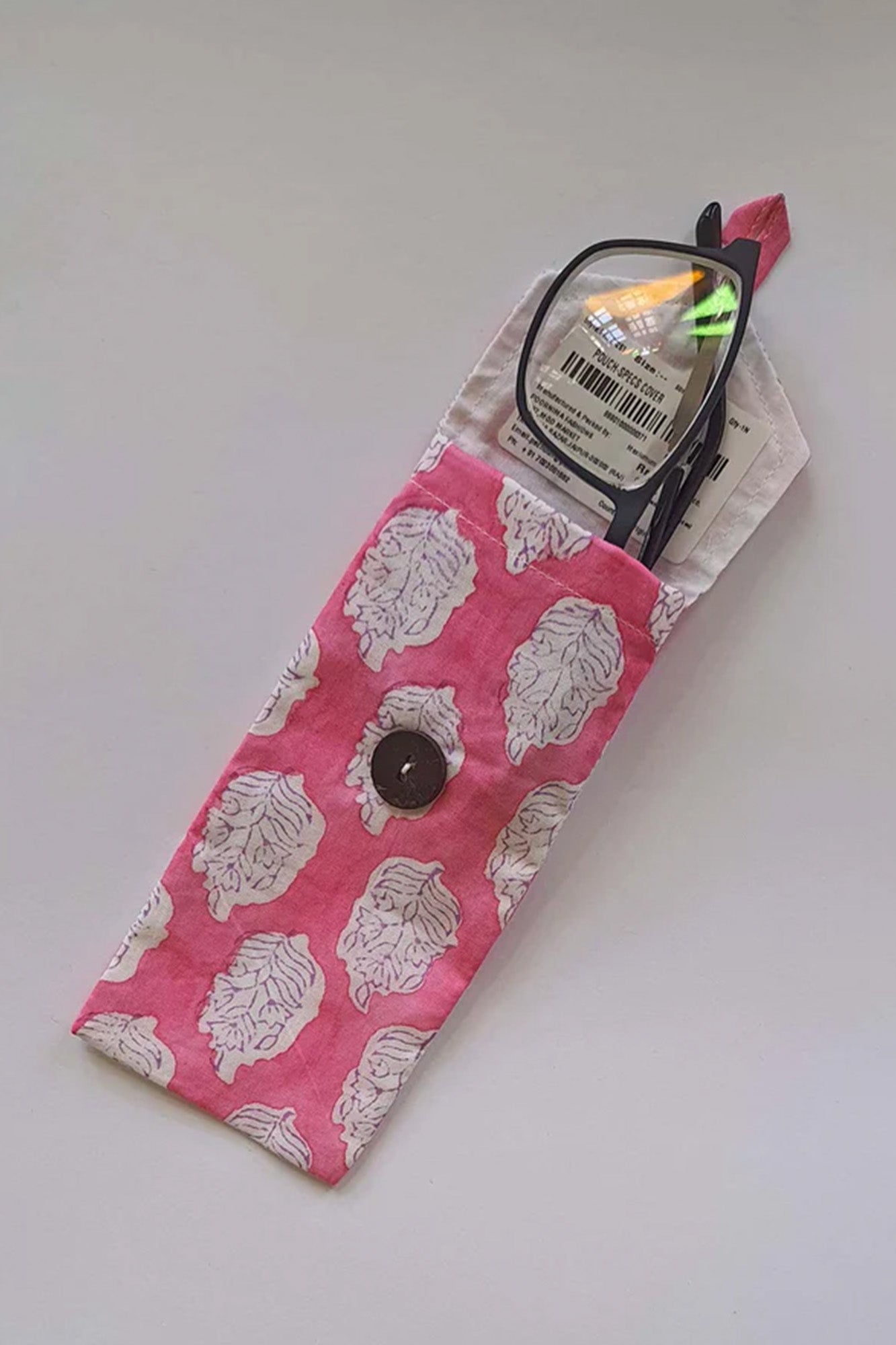 Pink Leaf Specs Cover