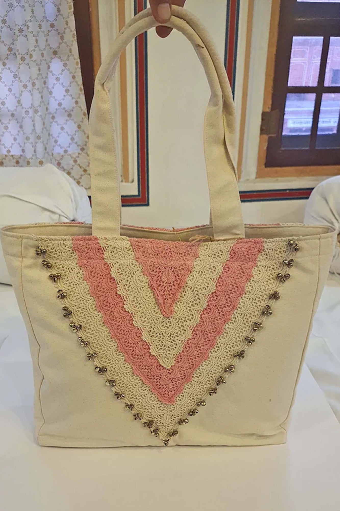 Pink Triangle Tote Bag