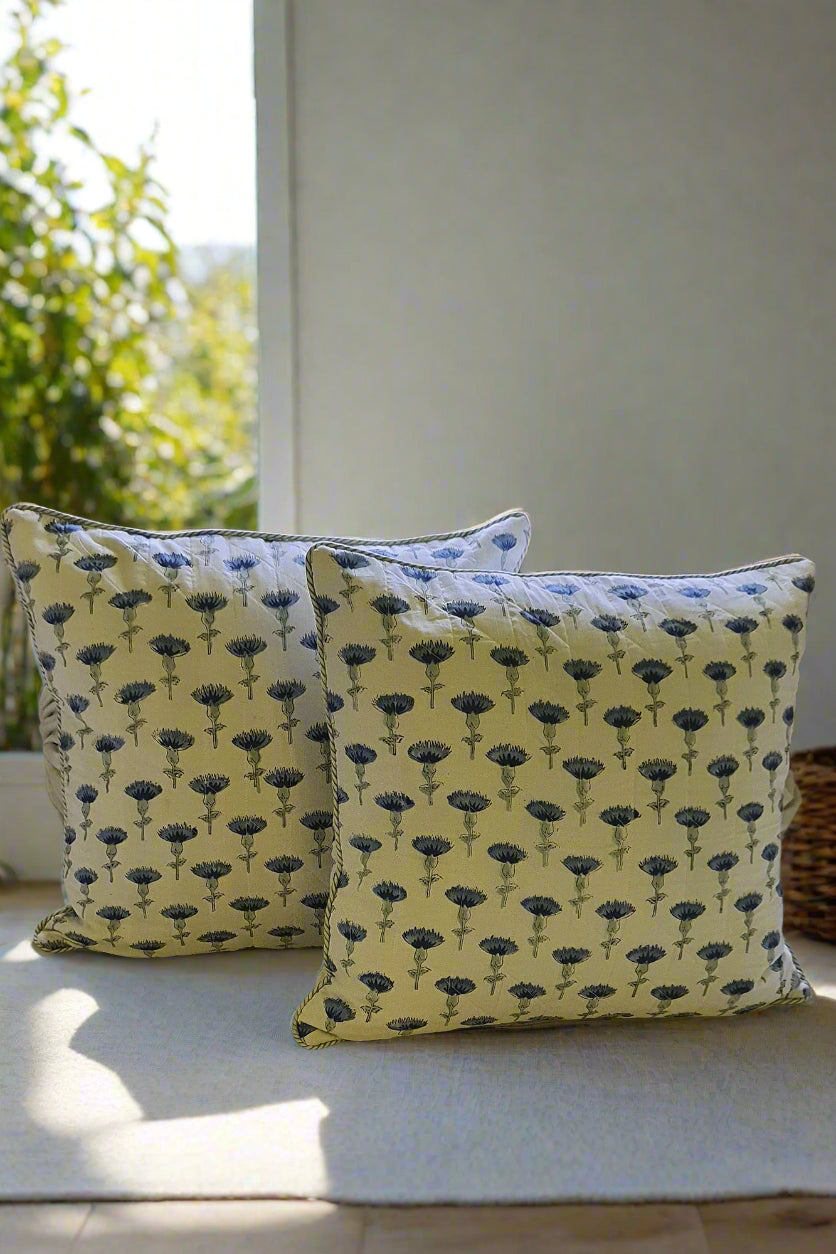 Thistle Flowers Cushion Cover Set of 2