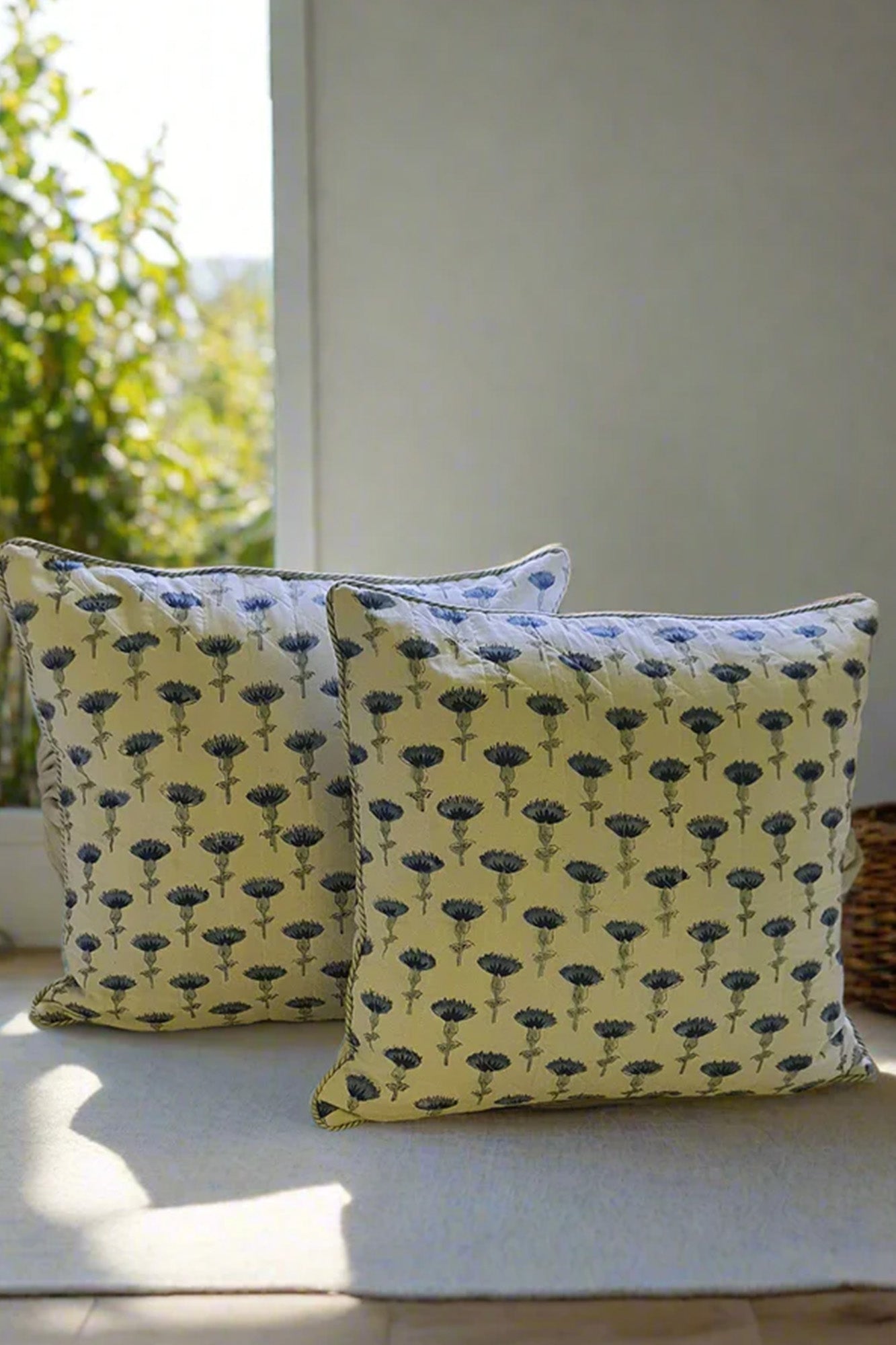 Thistle Flowers Cushion Cover Set of 2