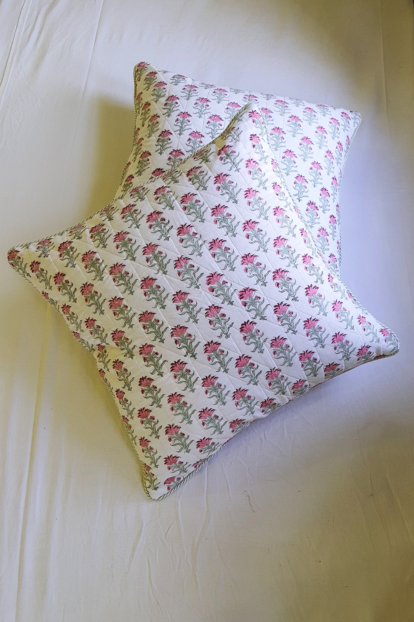Mughal Pink Booti Cushion Cover Set of 2
