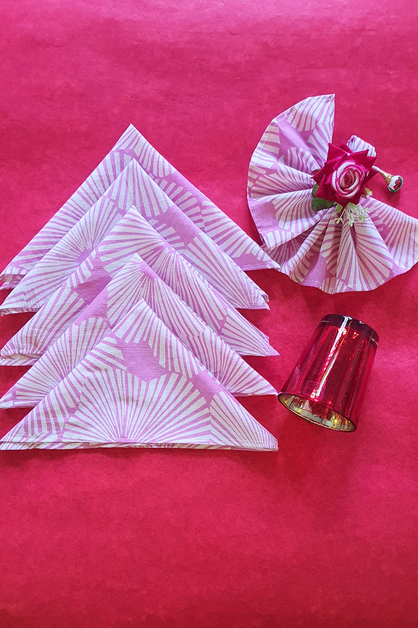 Gulabi Geometric Napkins Set of 6