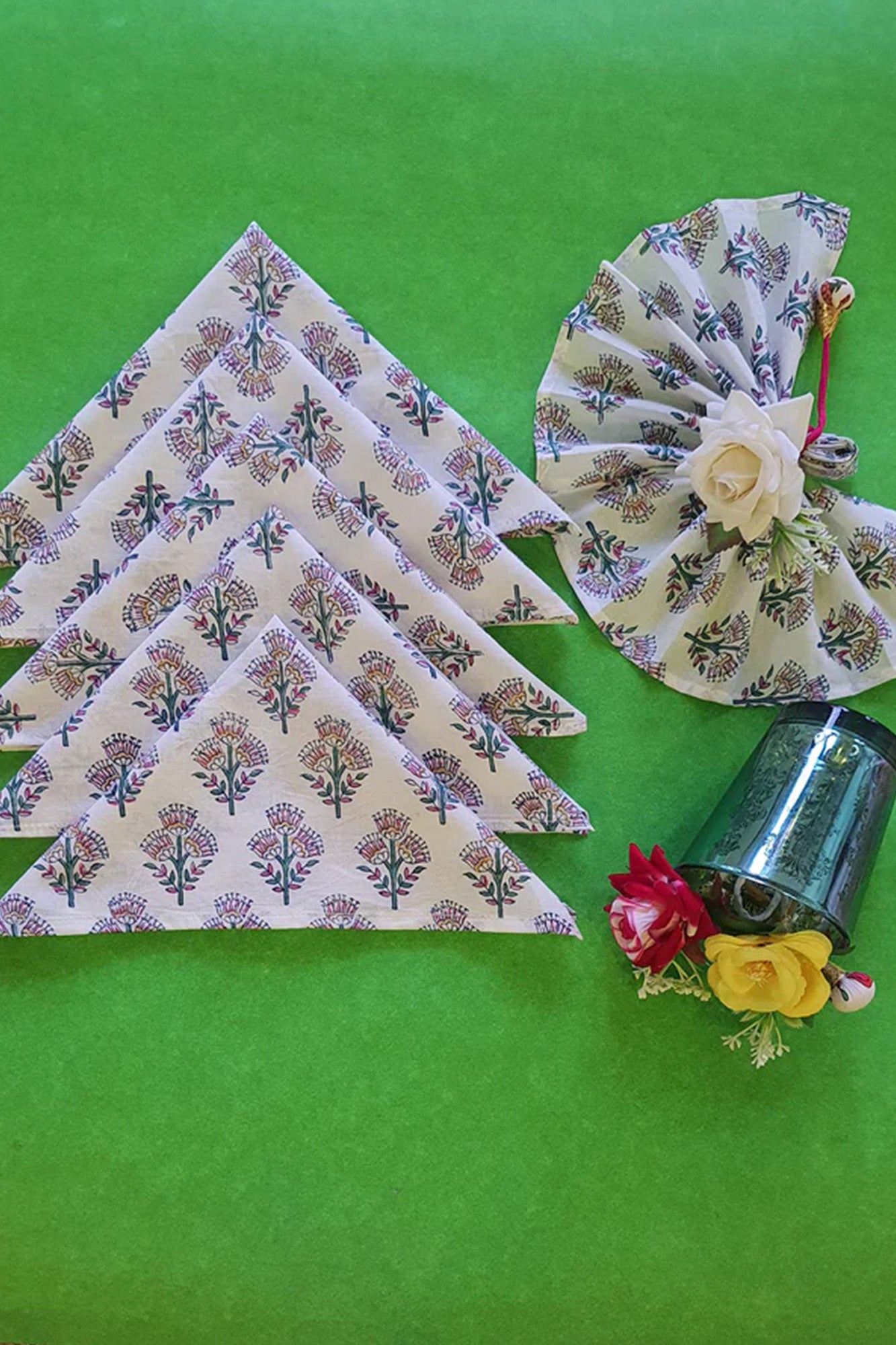 Daisy Flower Napkins Set of 6