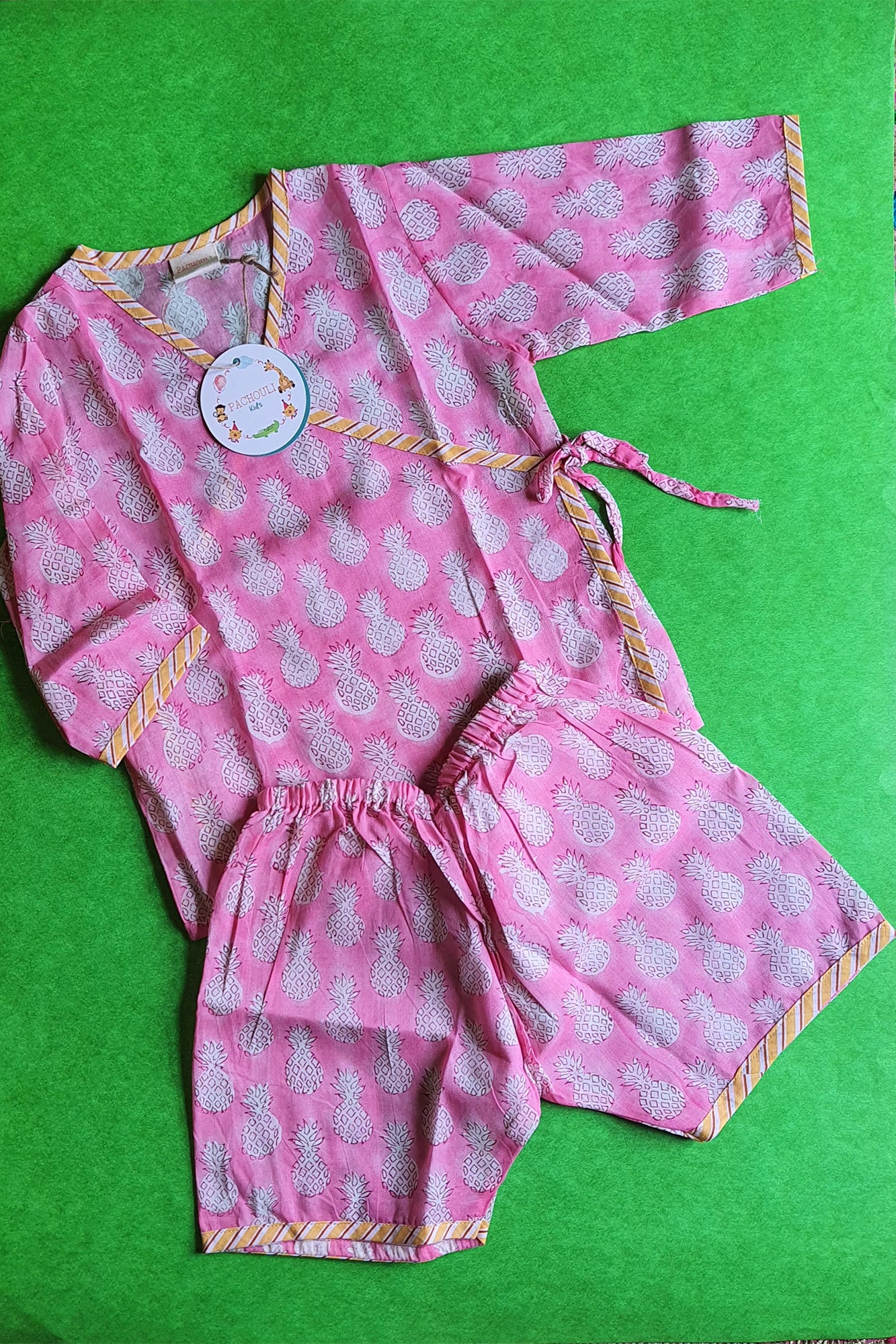 Pink Pineapple Angarakha Top with Shorts