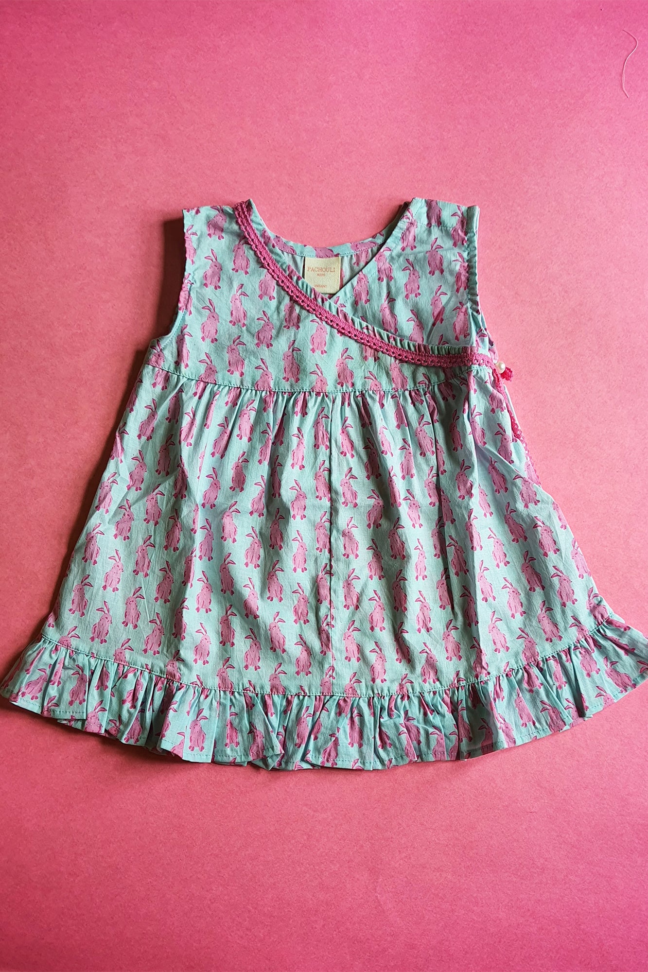 Pink Rabbit Angarakha Frock