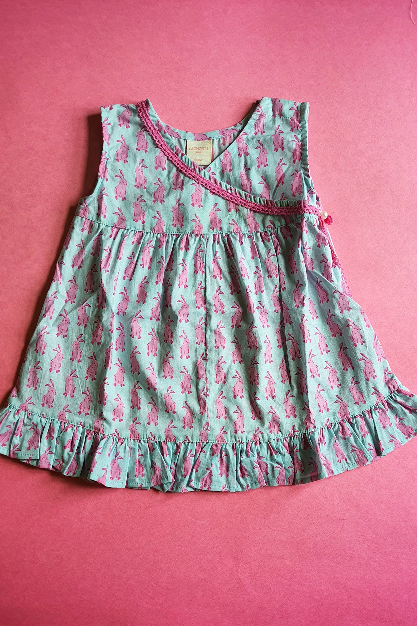 Pink Rabbit Angarakha Frock