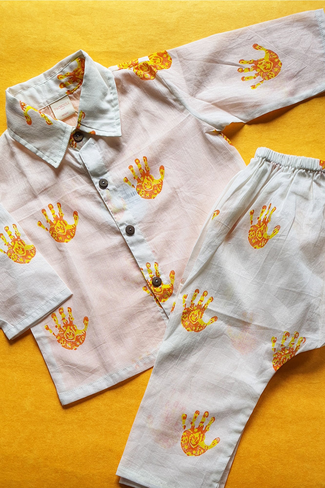 Hand Printed Shirt & Pajama Set
