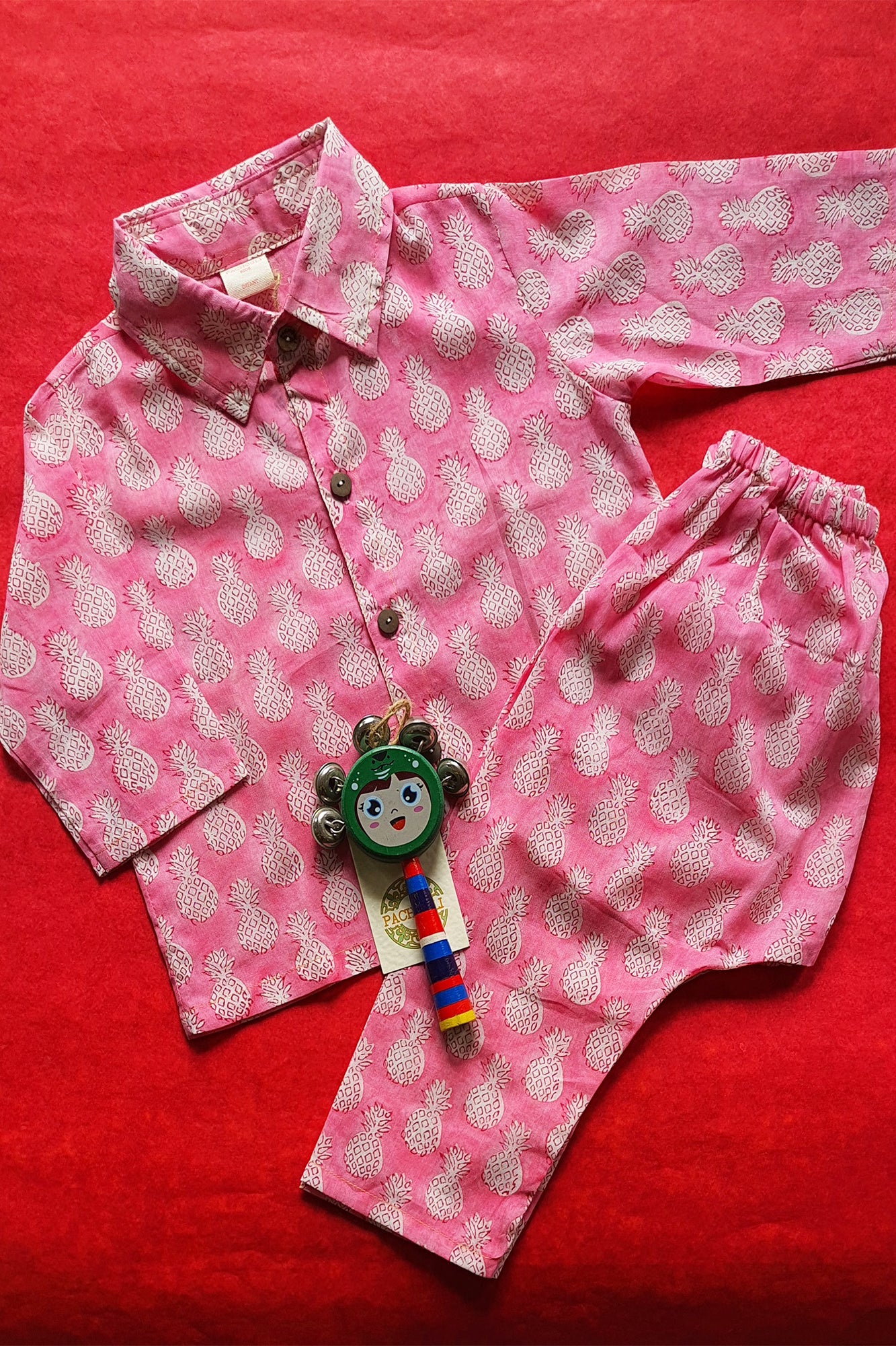 Pink Pineapple Shirt & Pajama Set