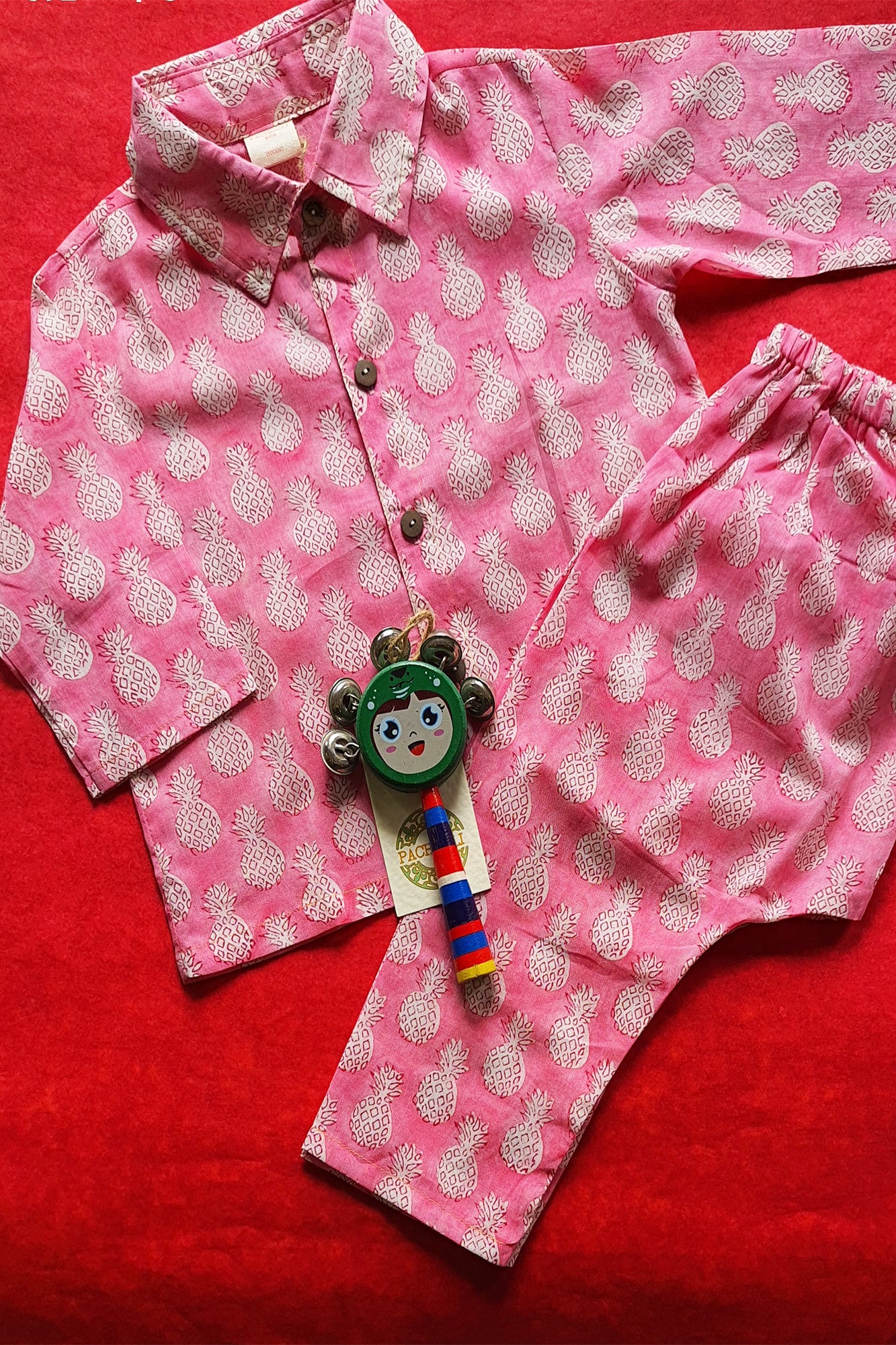 Pink Pineapple Shirt & Pajama Set
