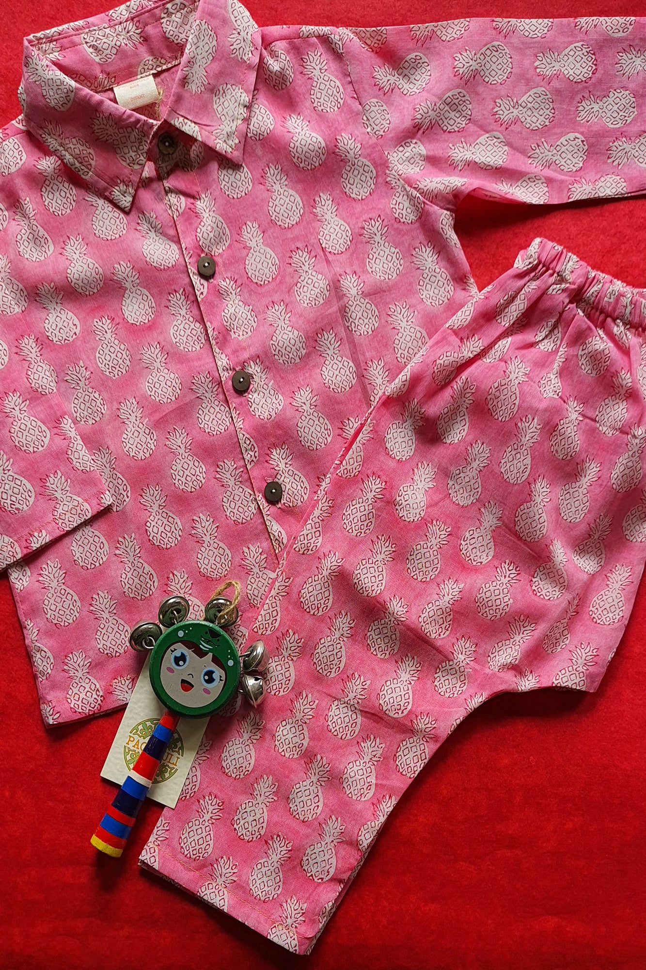 Pink Pineapple Shirt & Pajama Set