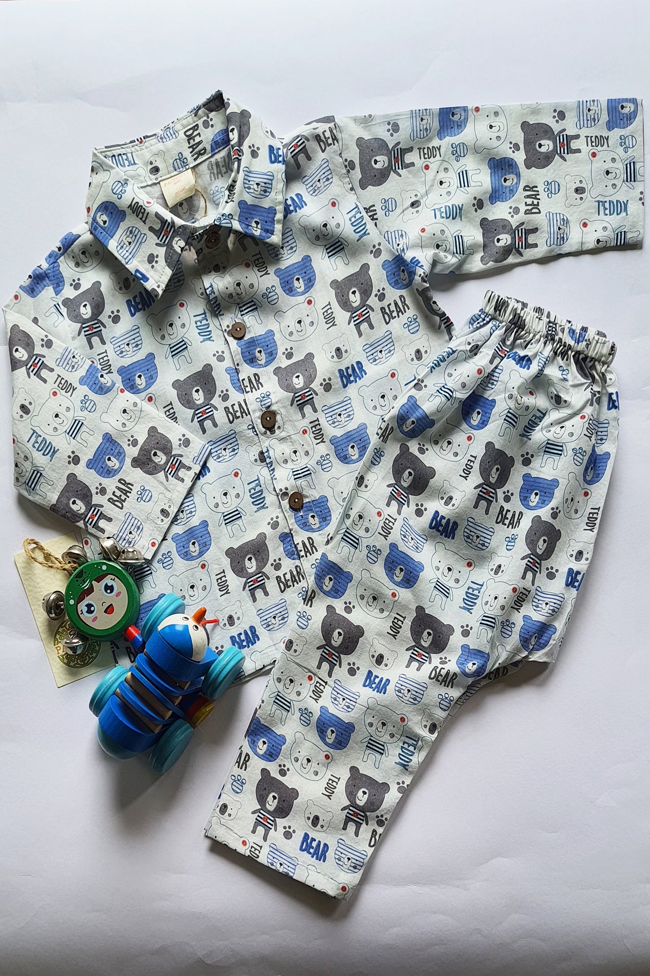 Teddy Bear Shirt & Pajama Set