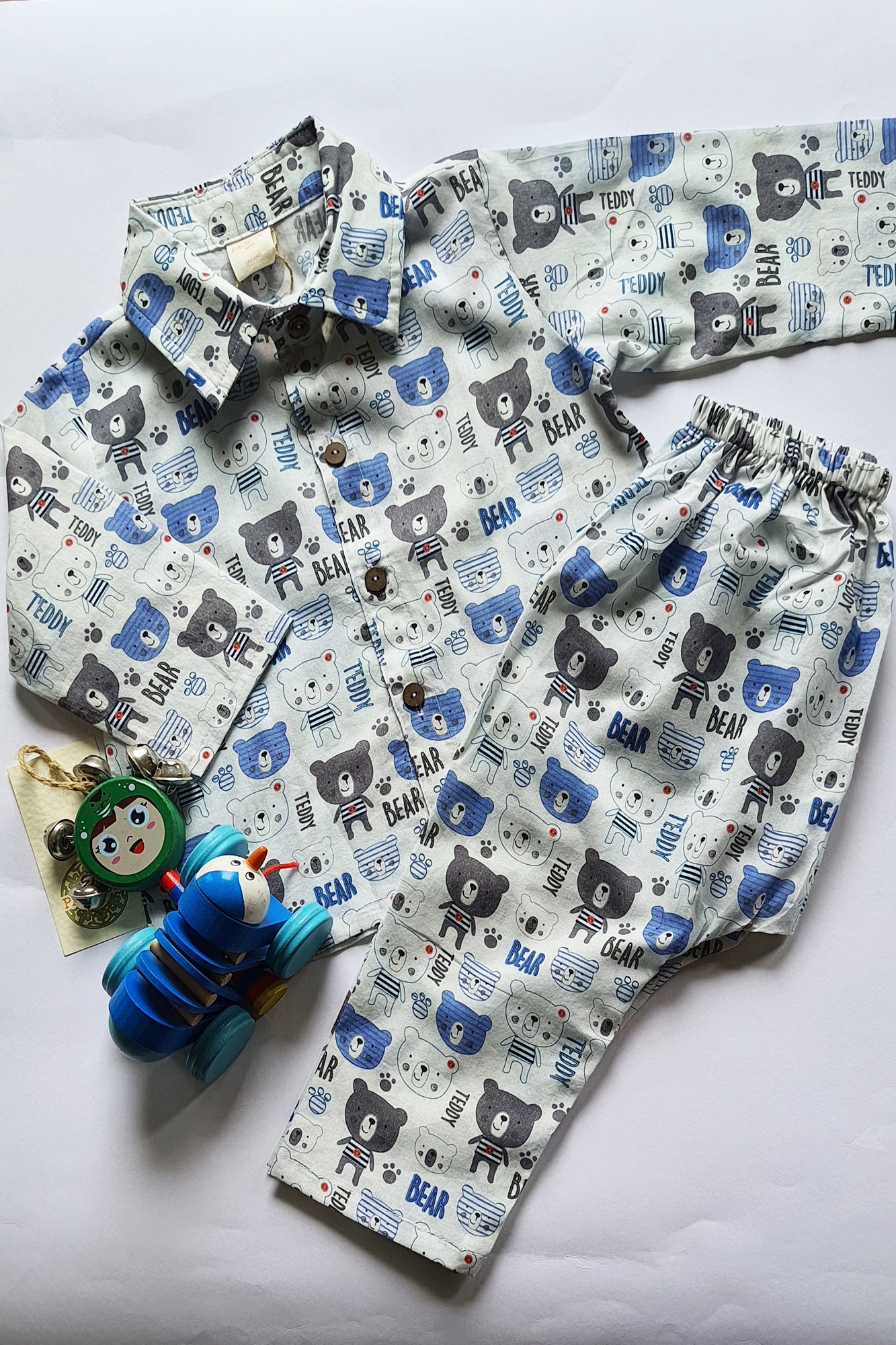 Teddy Bear Shirt & Pajama Set