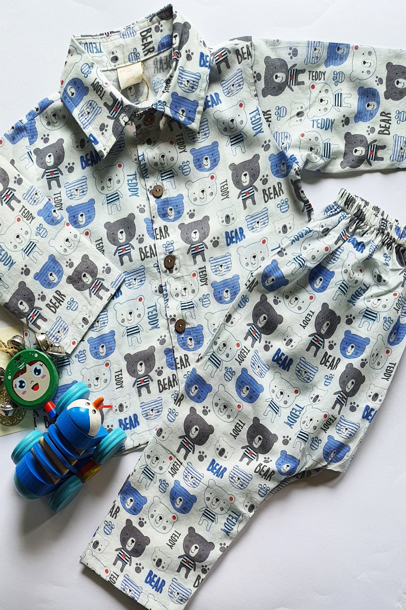 Teddy Bear Shirt & Pajama Set