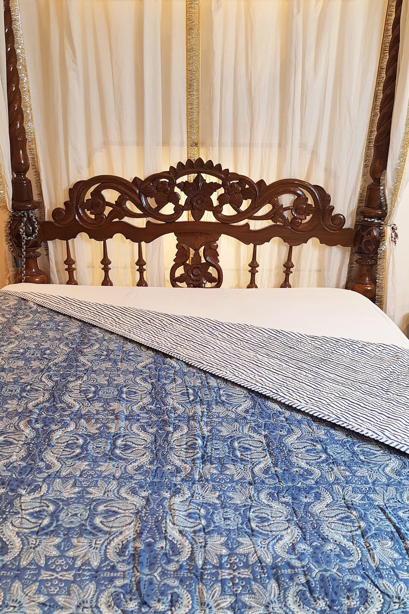 Blue Paisley Jaipuri Razai