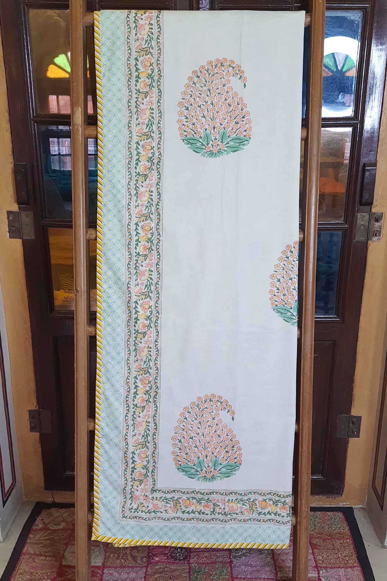 Peach Paisley Dohar