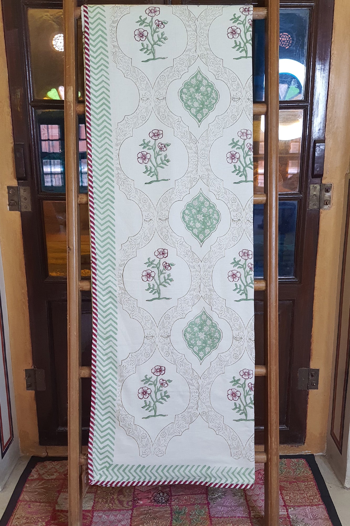Mint Mosaic Floral Dohar