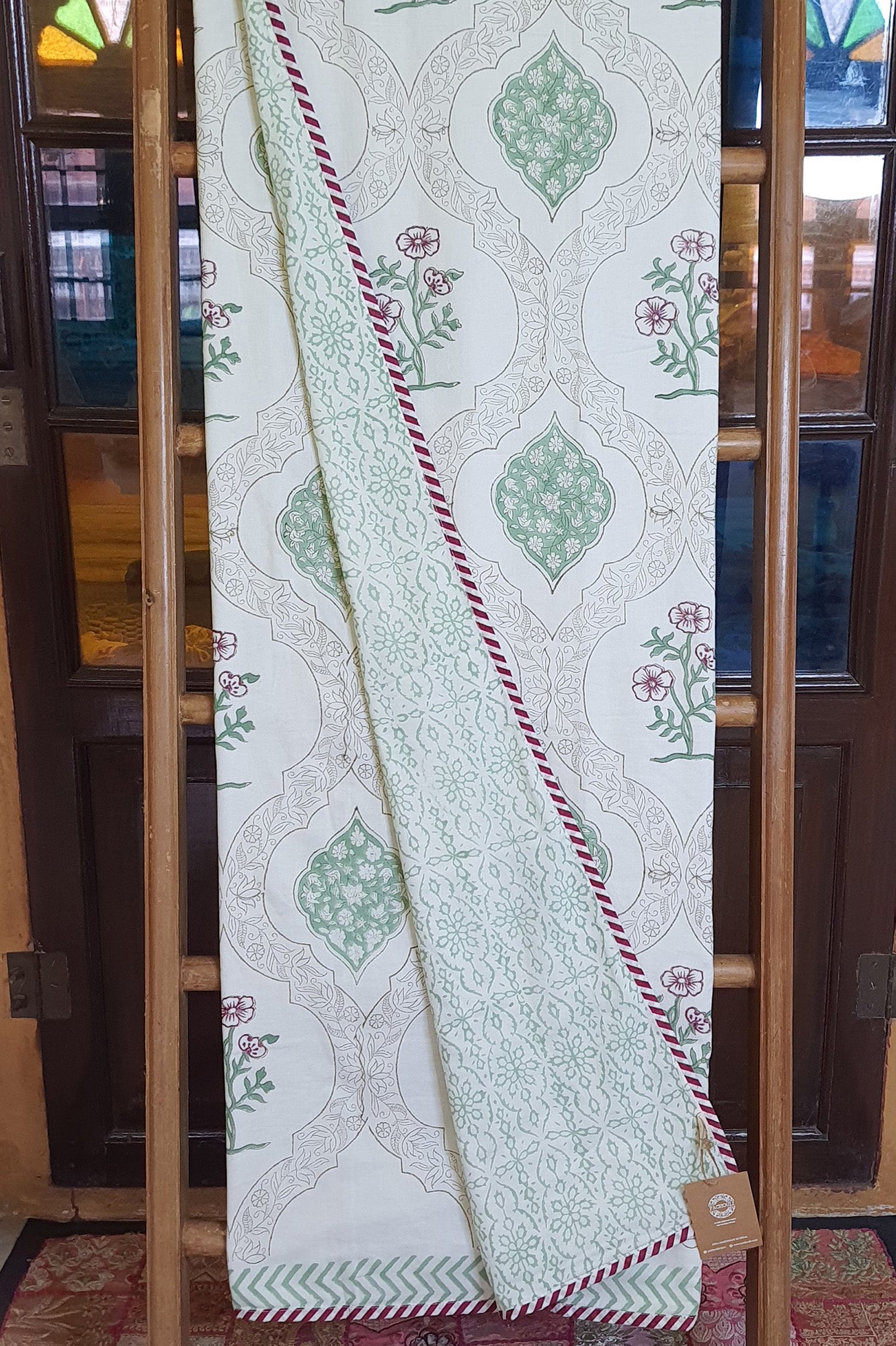 Mint Mosaic Floral Dohar