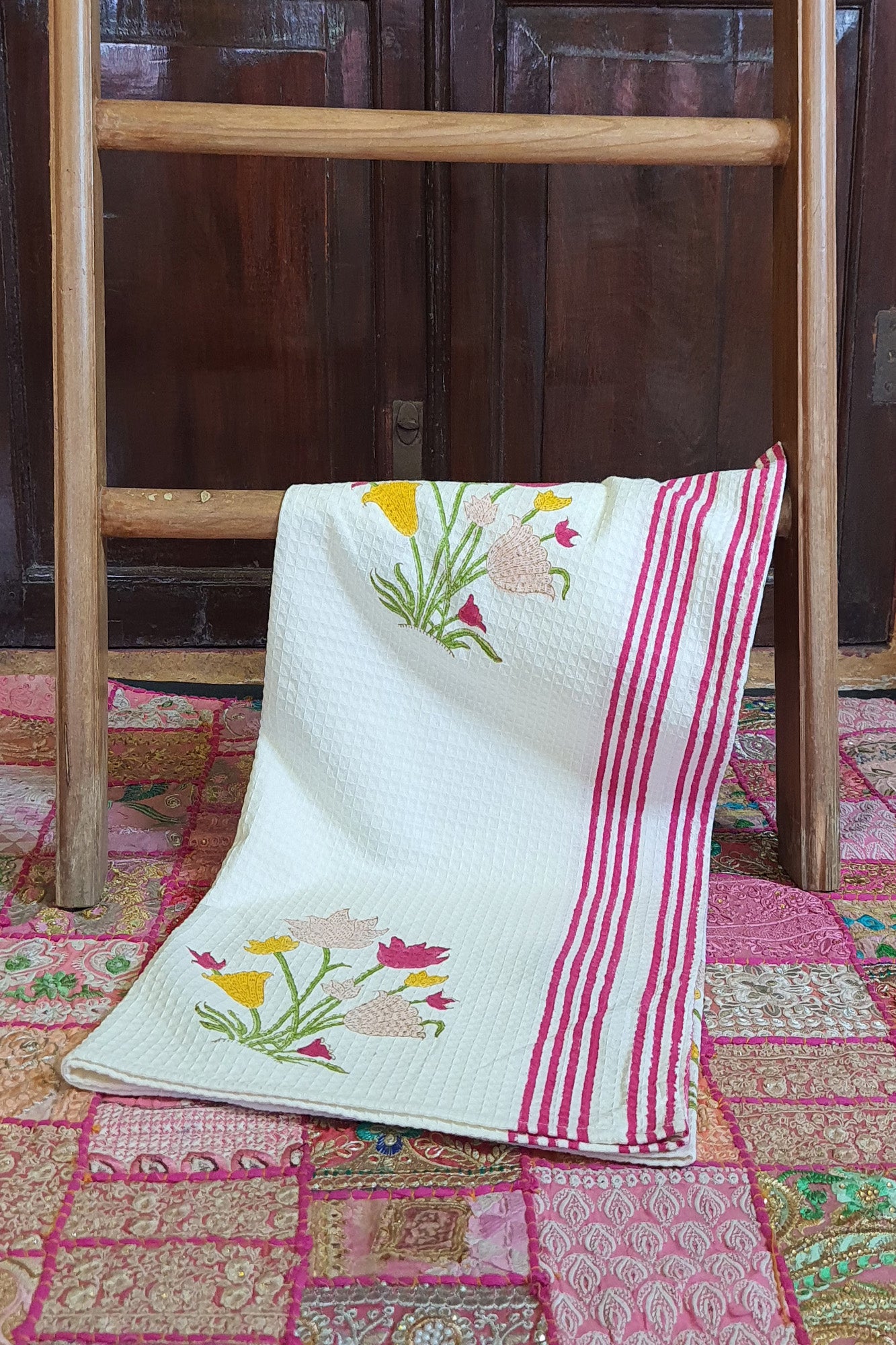 Tulip Yellow Bath Towel