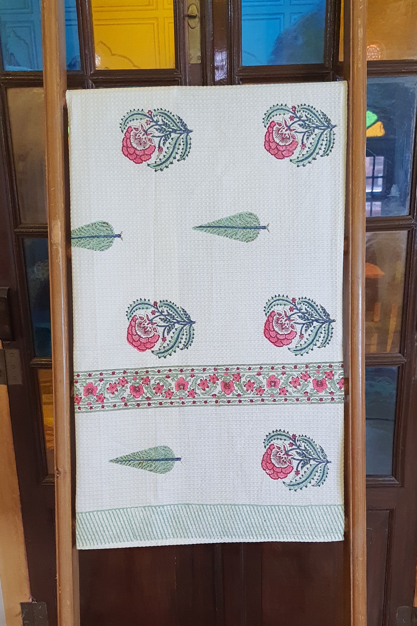 Pink Marigold Bath Towel