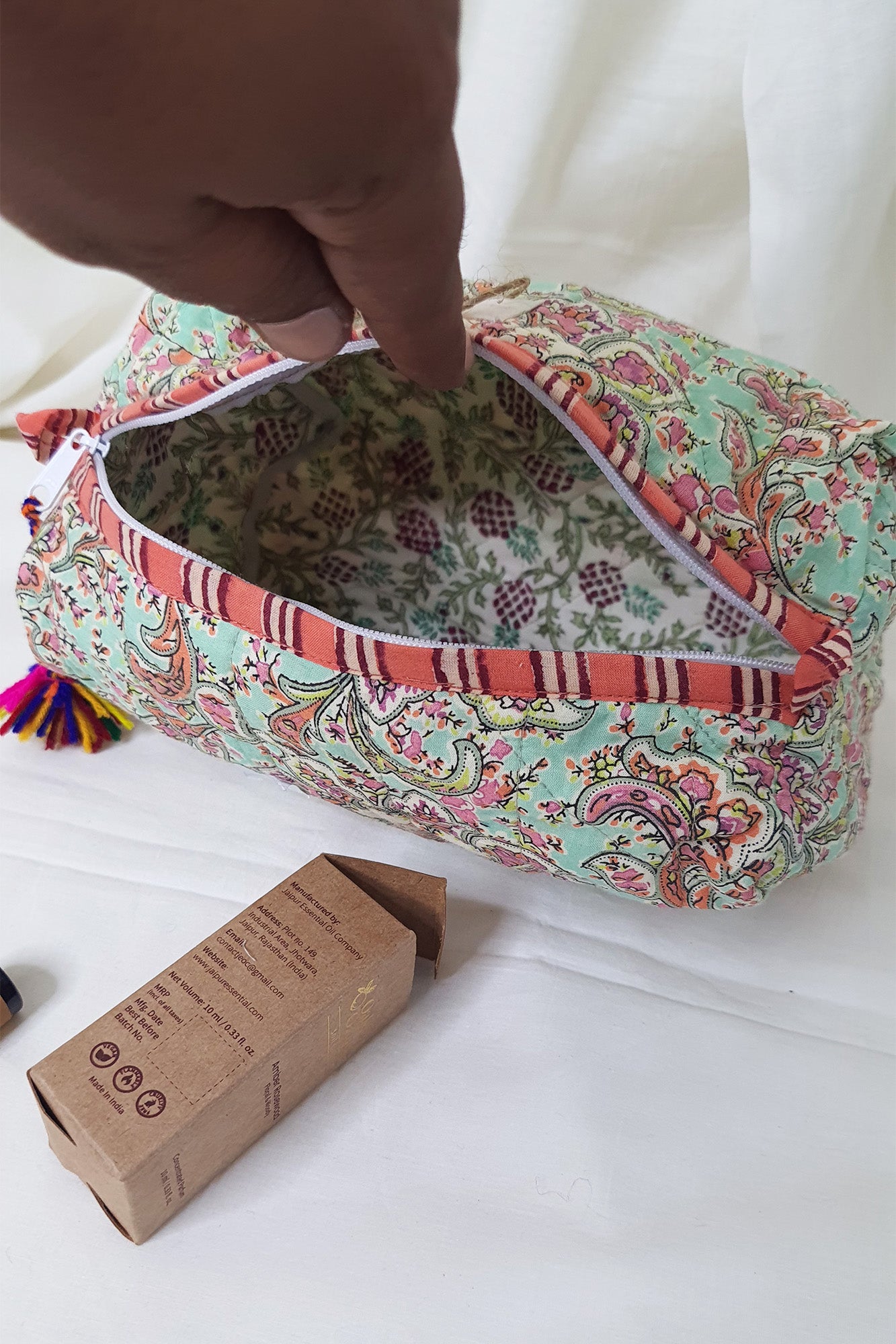 Mint Blossom Pouch Set of 3