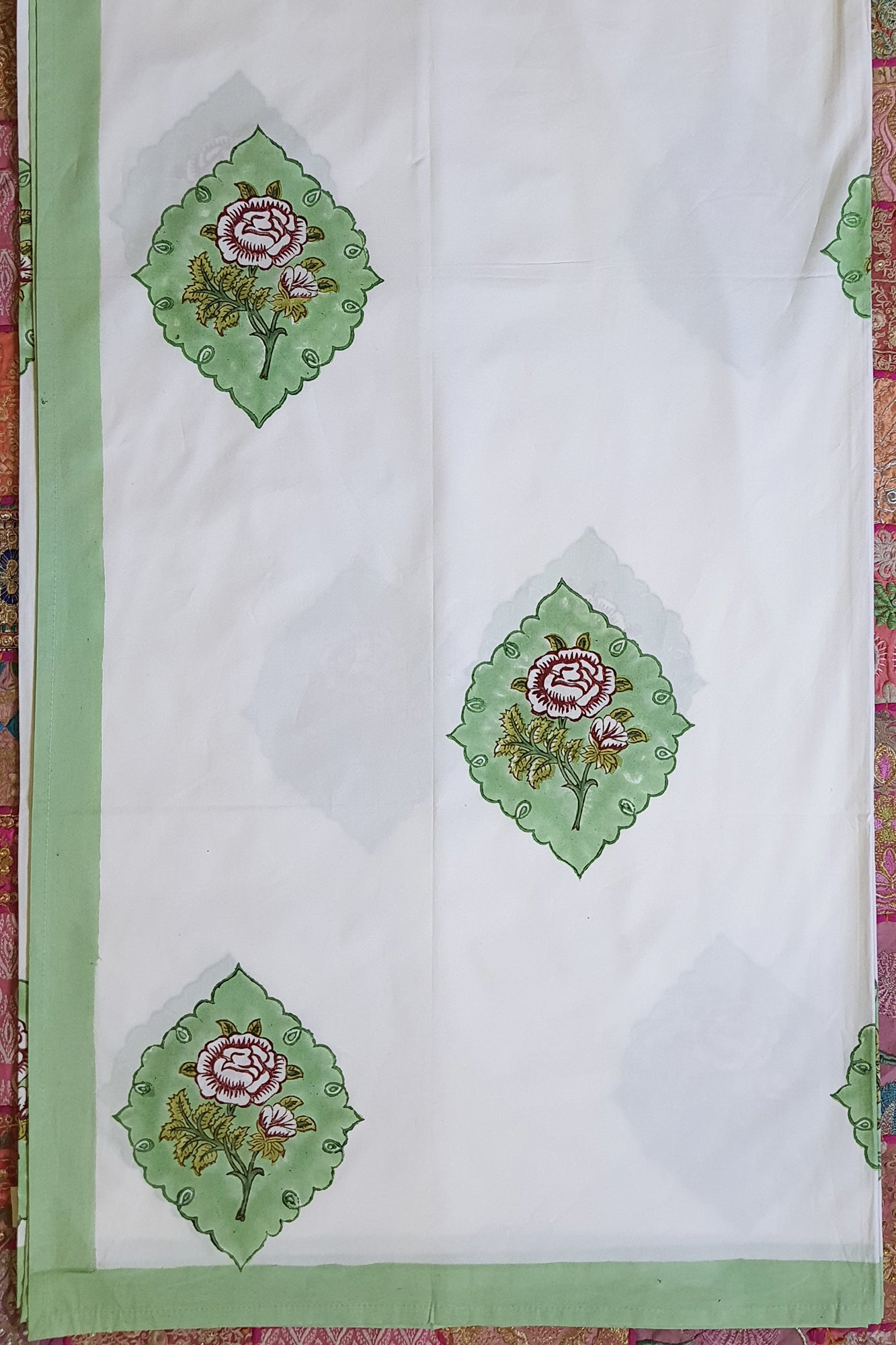 Mughal Marigold Bed Sheet With Pillow