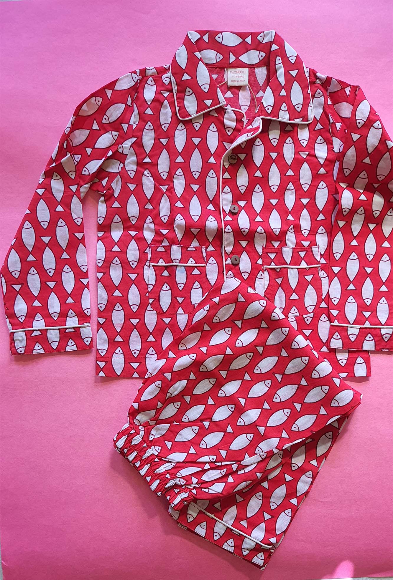 Red Fish Kids Night Suit