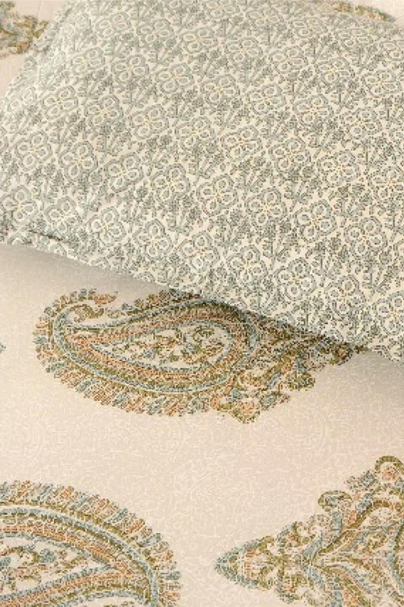 Green Large Paisley Bed Sheet Set S/3