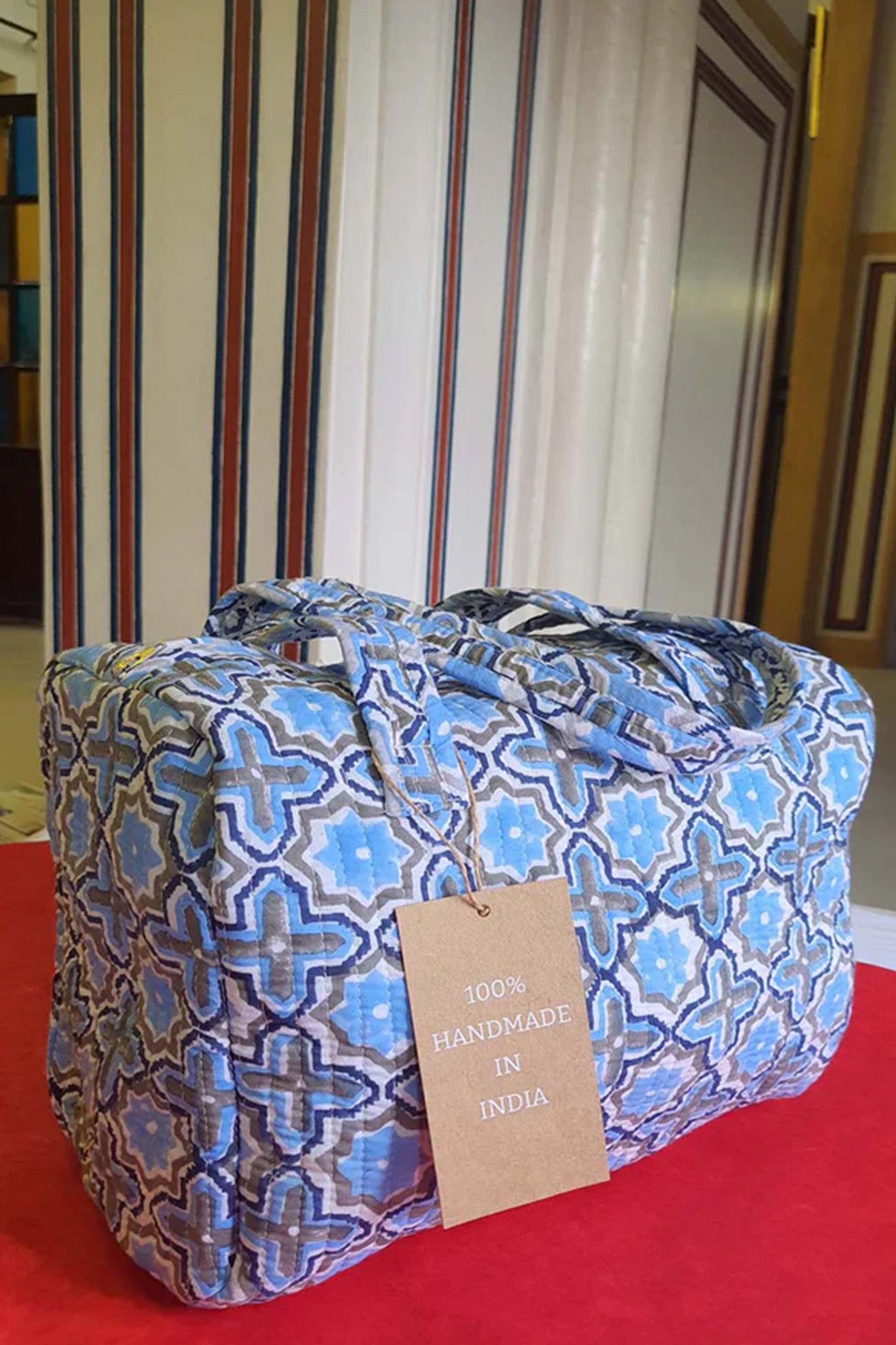 Bag Duffle Blue Abstract