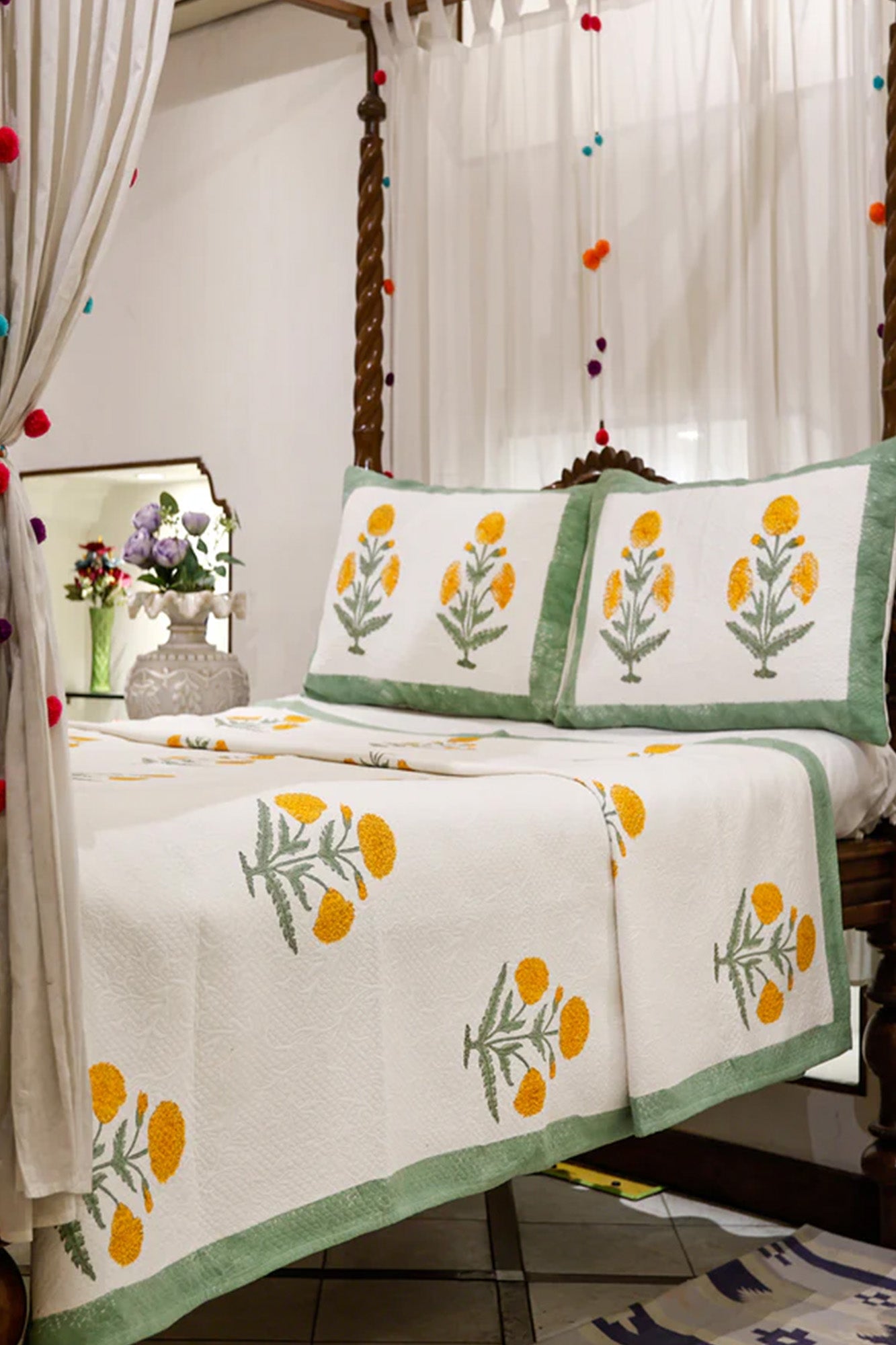 Marigold Yellow Bed Cover