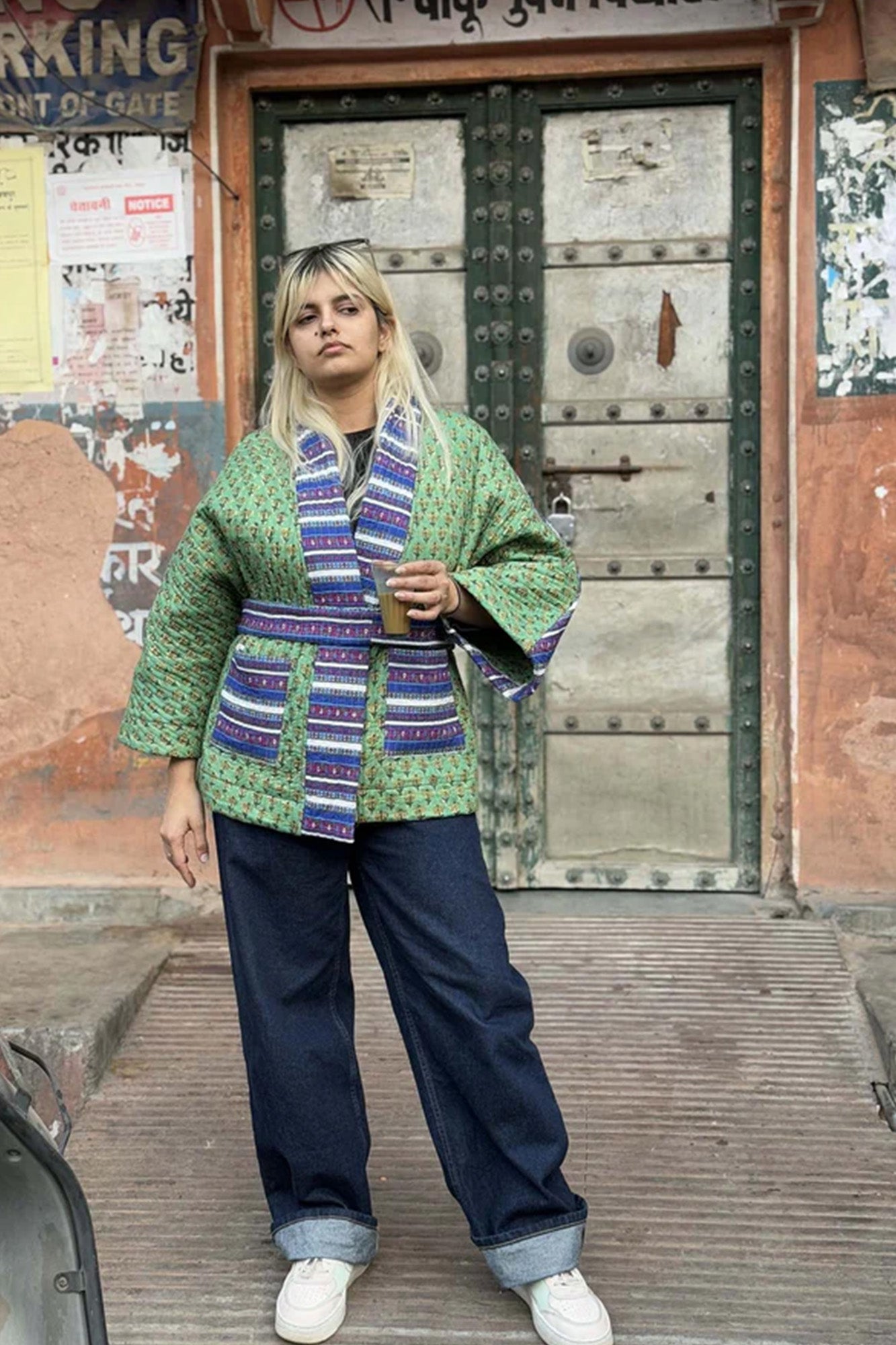 Jacket Quilted Kimono With Belt