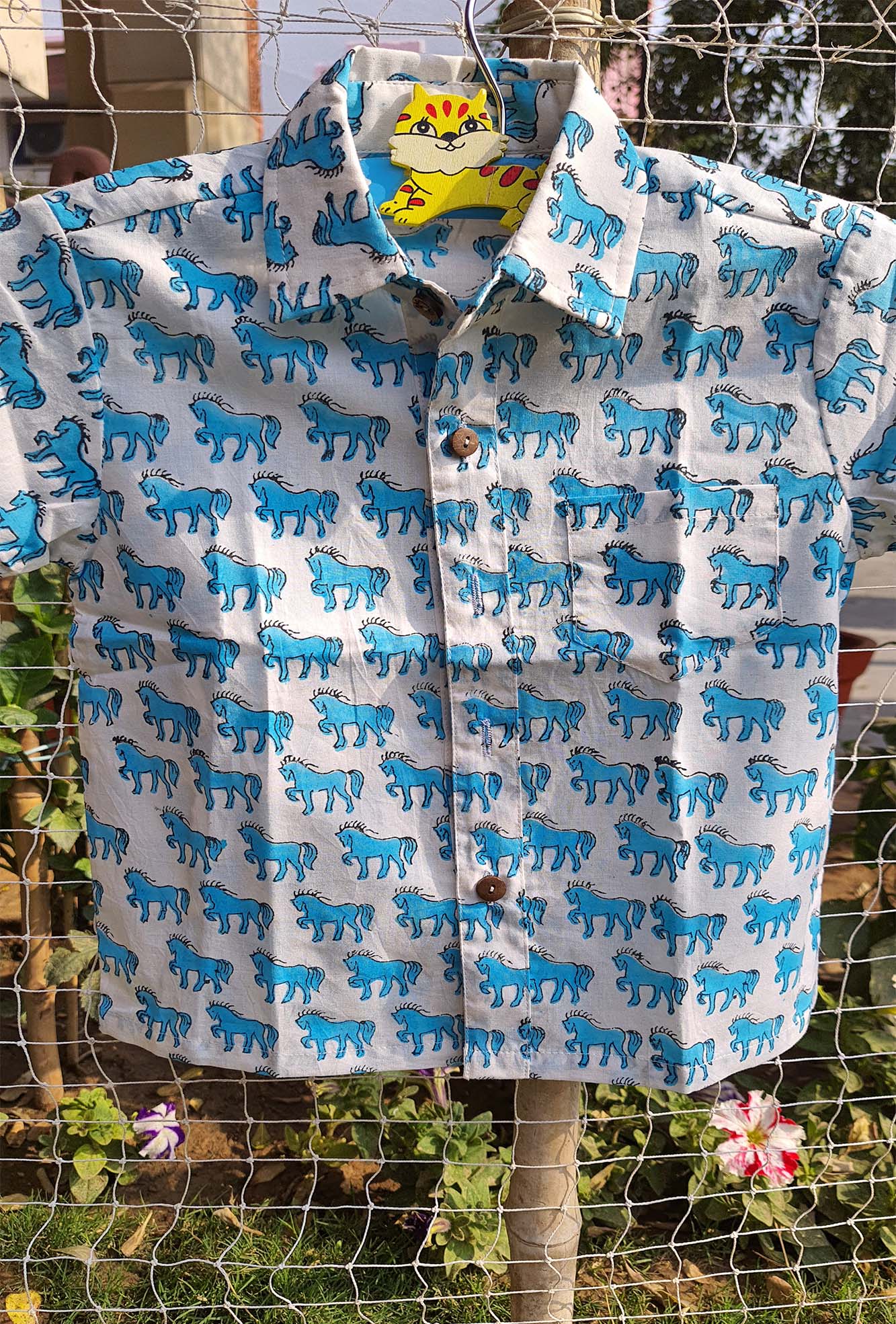 Shirt Boy Horse Blue