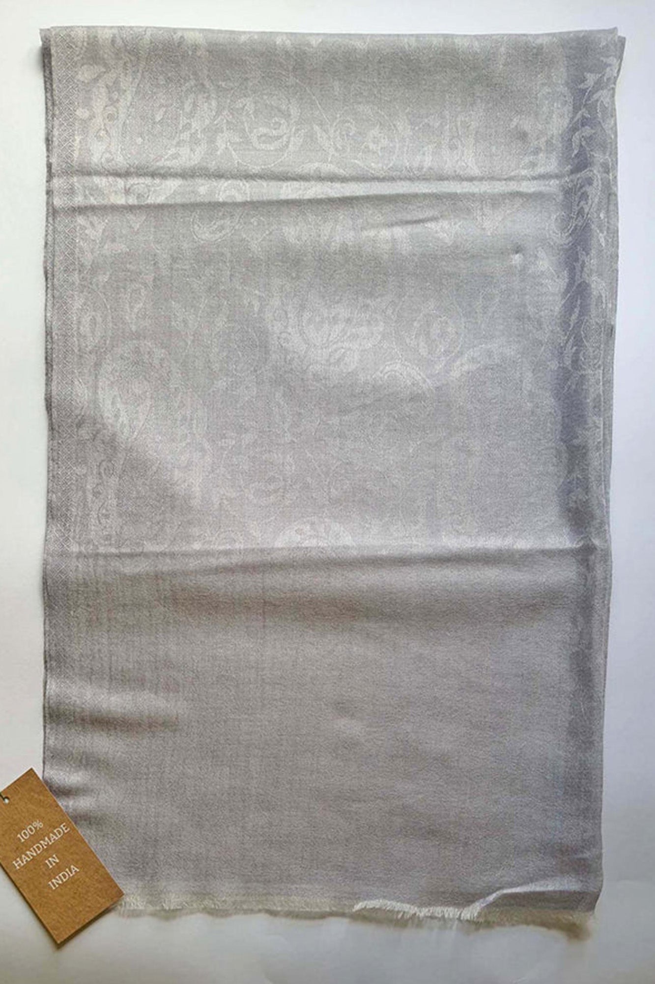 Pashmina Self Textured Grey
