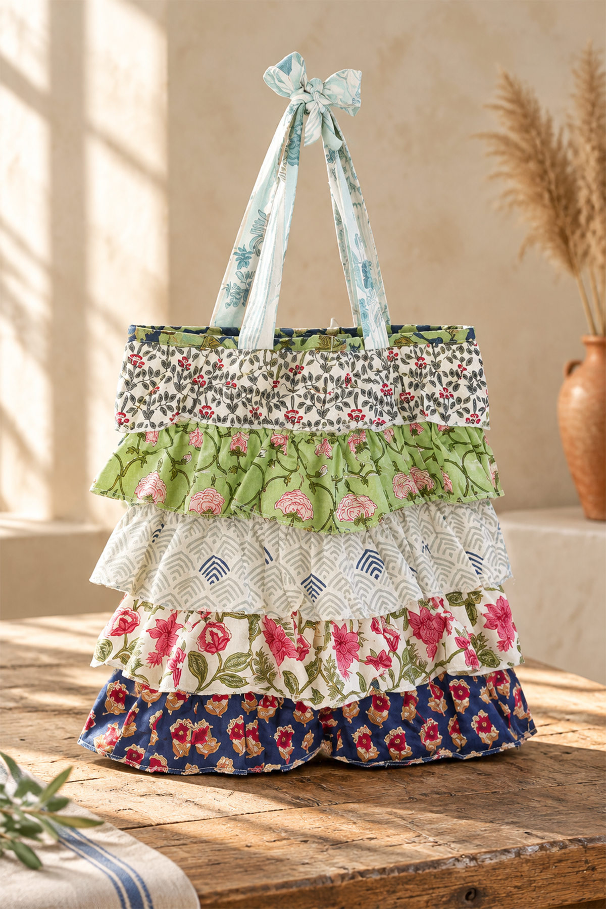 Multi Frill Tote Bag