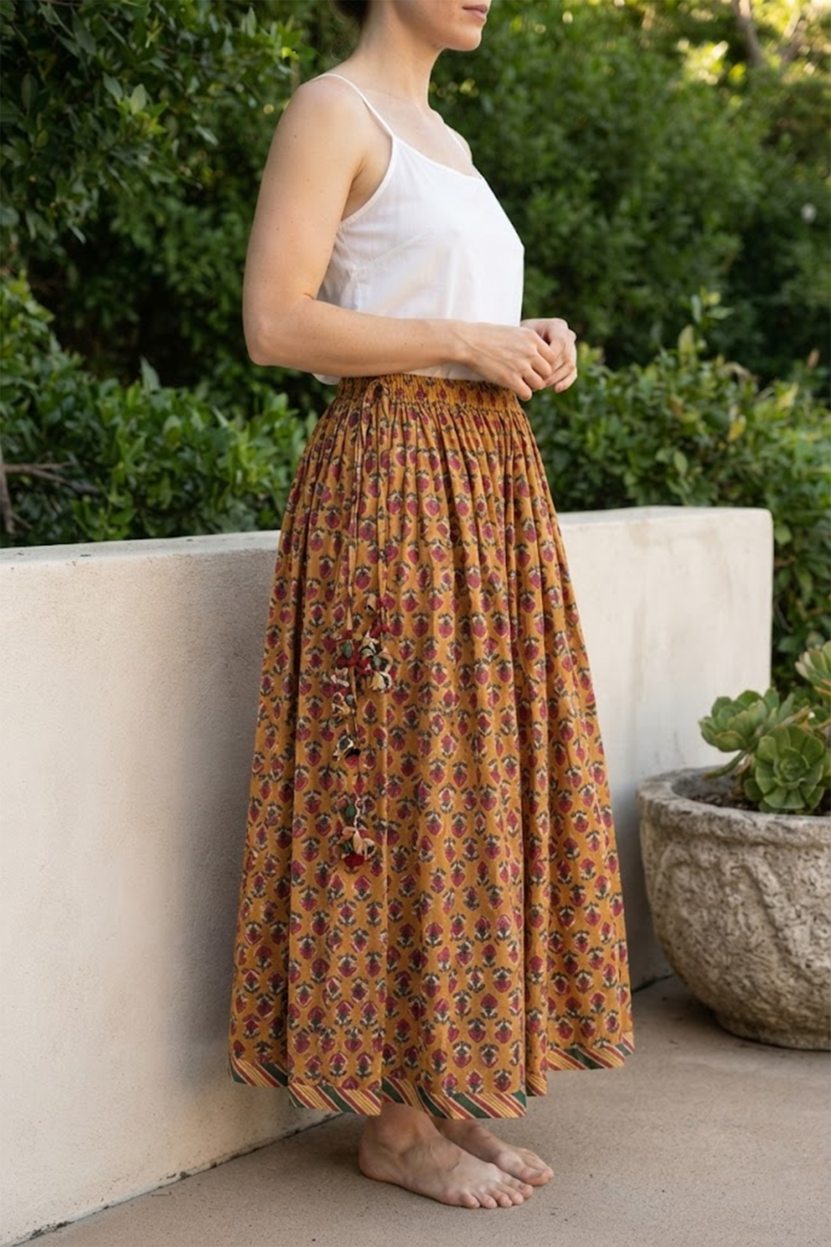 Seher Tarang Marigold Meadow Skirt