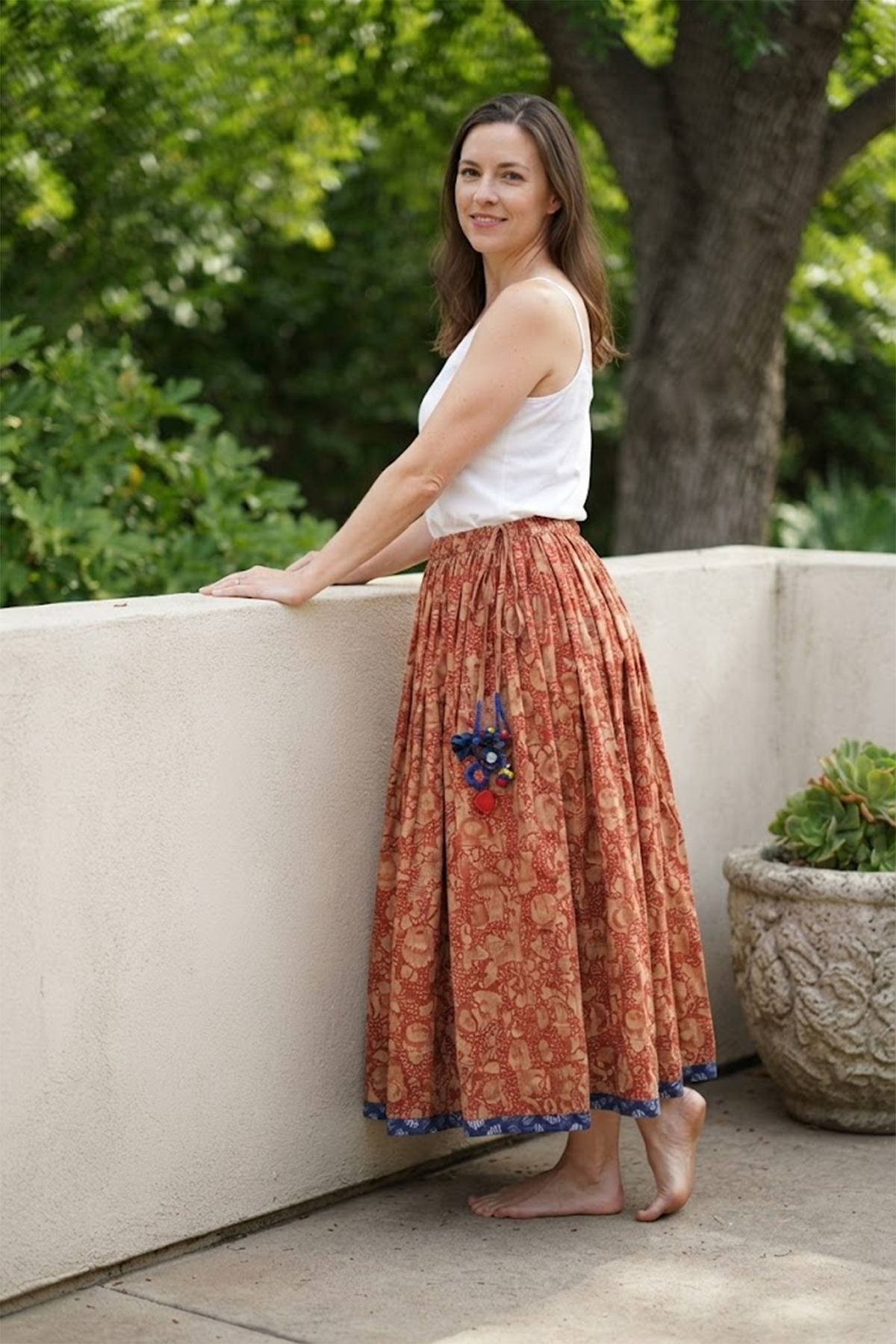 Seher Tarang-Rust Edit Skirt