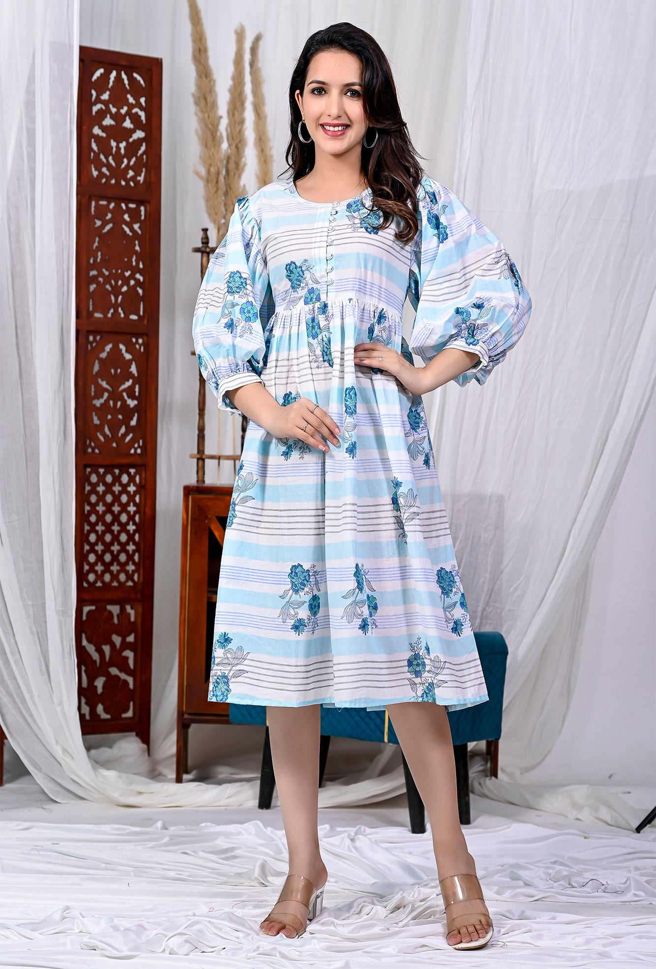Dress Short Women Striped Neela