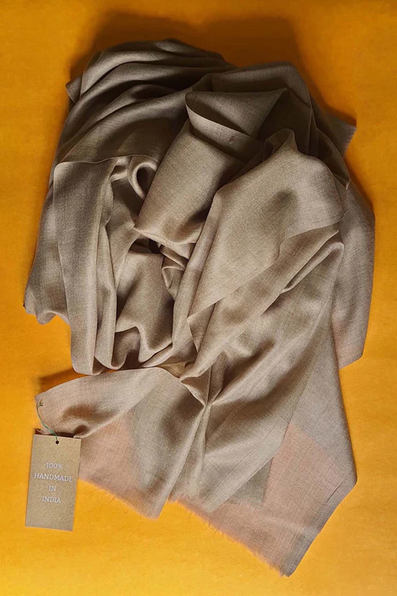 Pashmina Kani Plain Brown