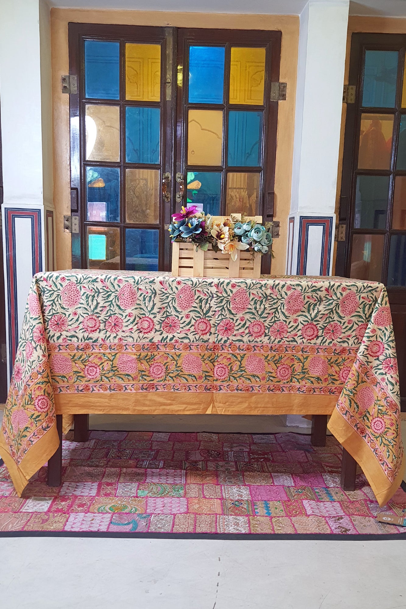 Botanical Blush Table Cover