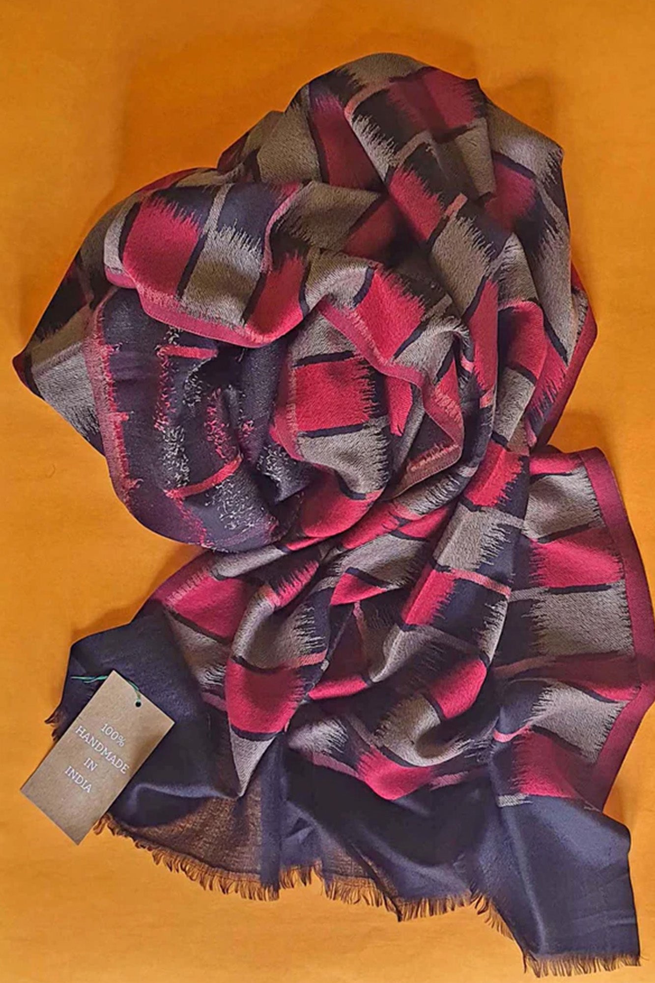 Pashmina Red Checkered