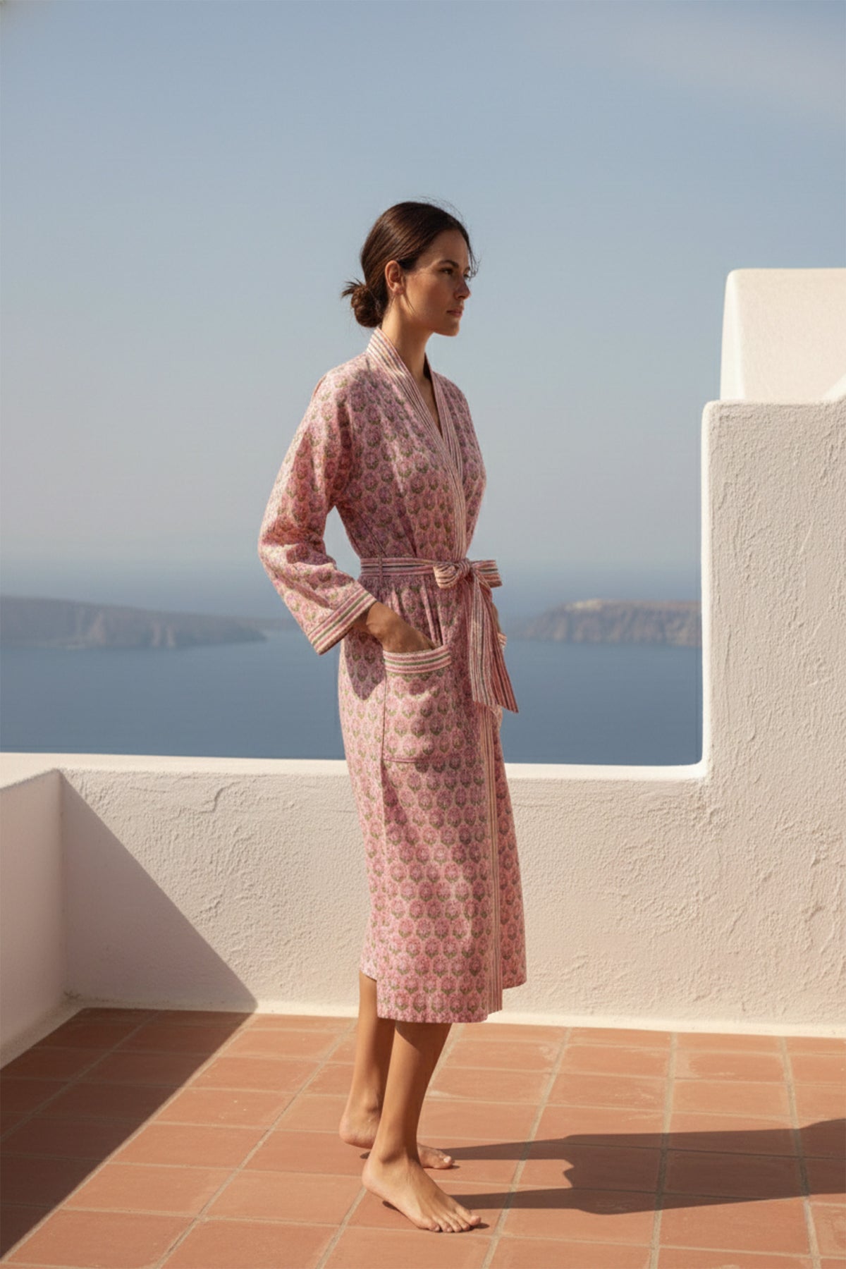 Pink Cypress Bloom Bathrobe